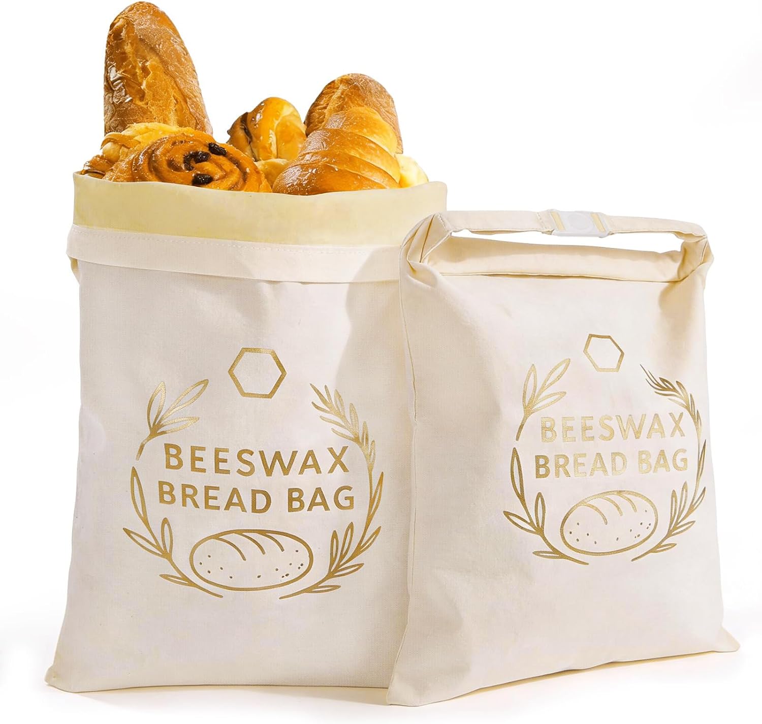 Detalle 2 de LDJRCP reusable beeswax bread bags, XL