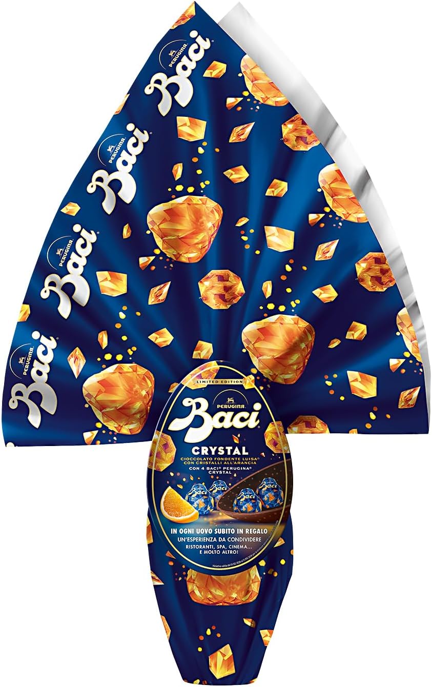 Detalle de Baci Perugina Uovo di Pasqua 2026 Cioccolato all’Arancia Crystal con sorpresa e 4 cioccolatini da 265 g