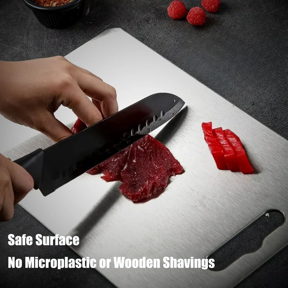 Thumbnail 2 de Titanium Cutting Board (100% Pure Titanium) — Double-Sided, Dishwasher Safe, Hygiene-Focused