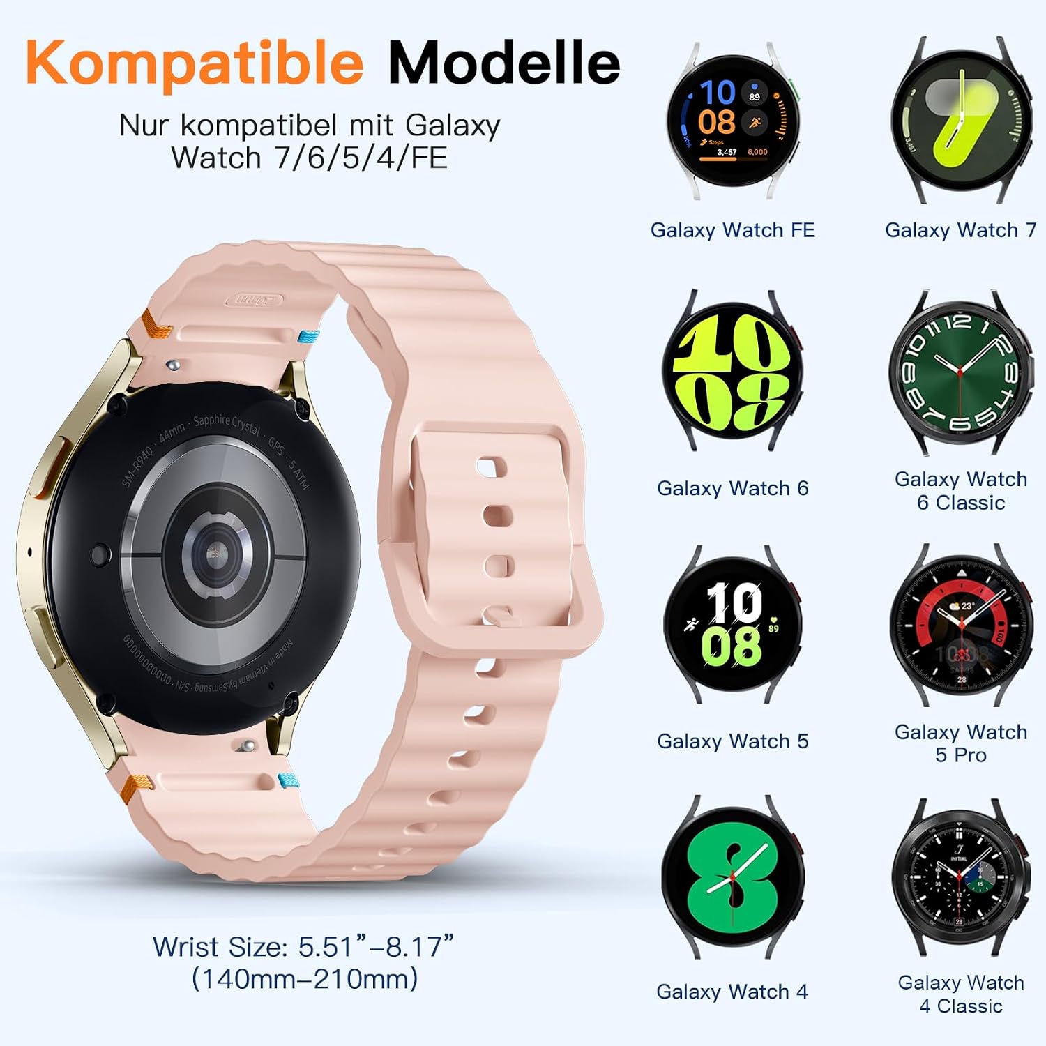 Detalle 2 de Mastten Silikonarmband für Galaxy Watch 40 mm