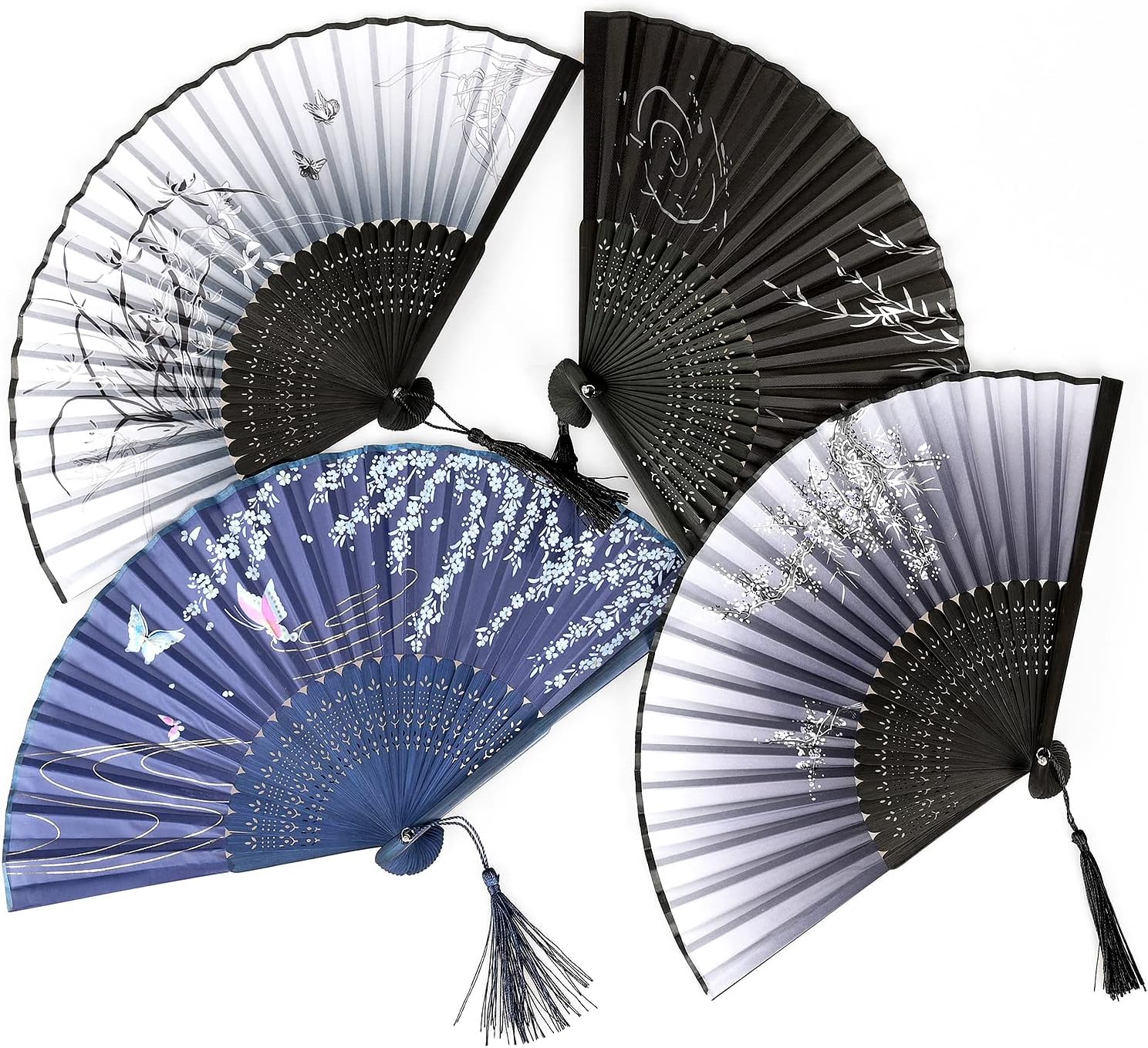 Thumbnail 6 de iZoeL Hand Held Silk Folding Fan: Elegant, Practical Summer Accessory