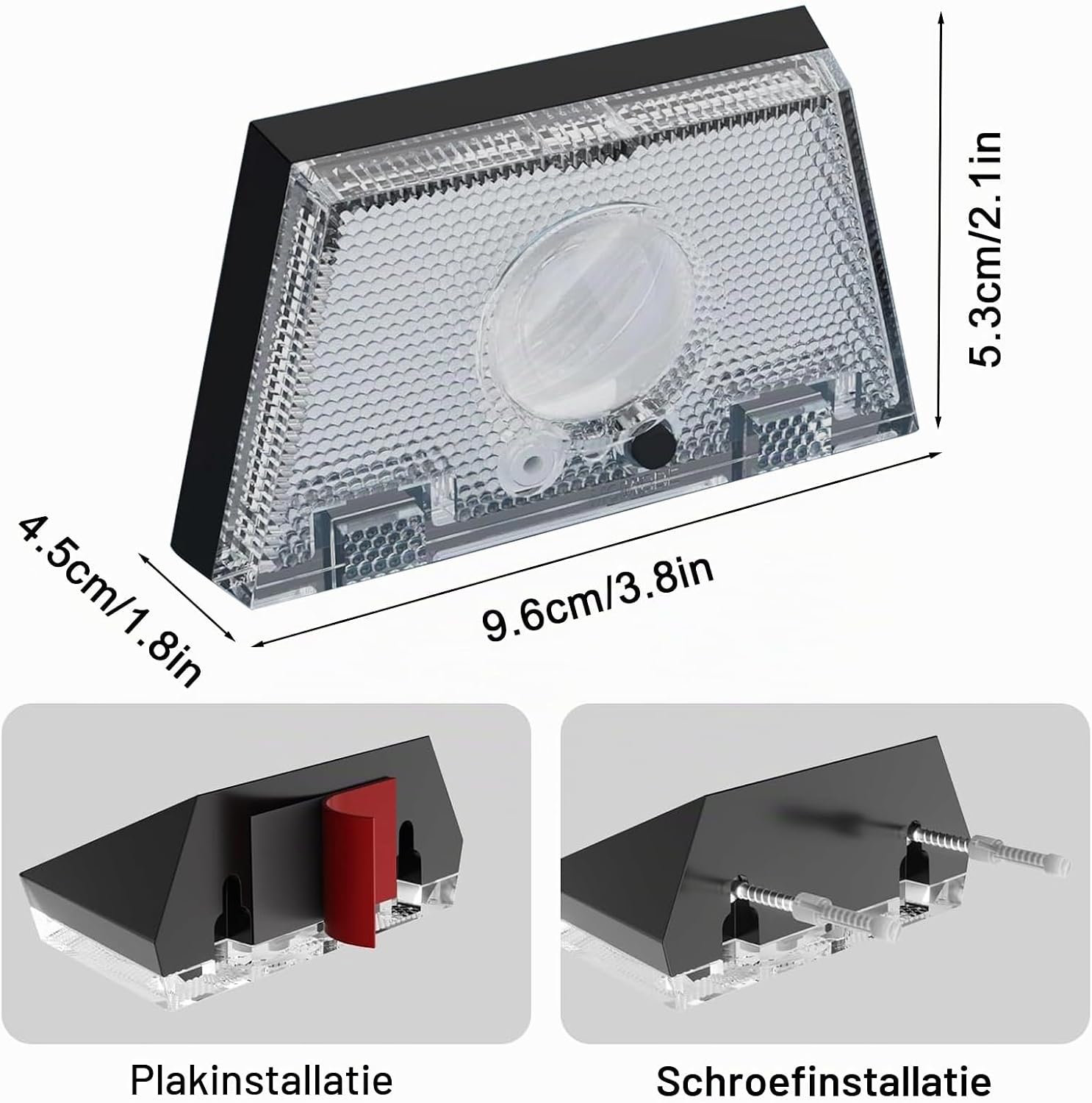 Detalle de Anmossi 2406A-S16 solar tuinverlichting, 12 stuks, warmwit en IP44
