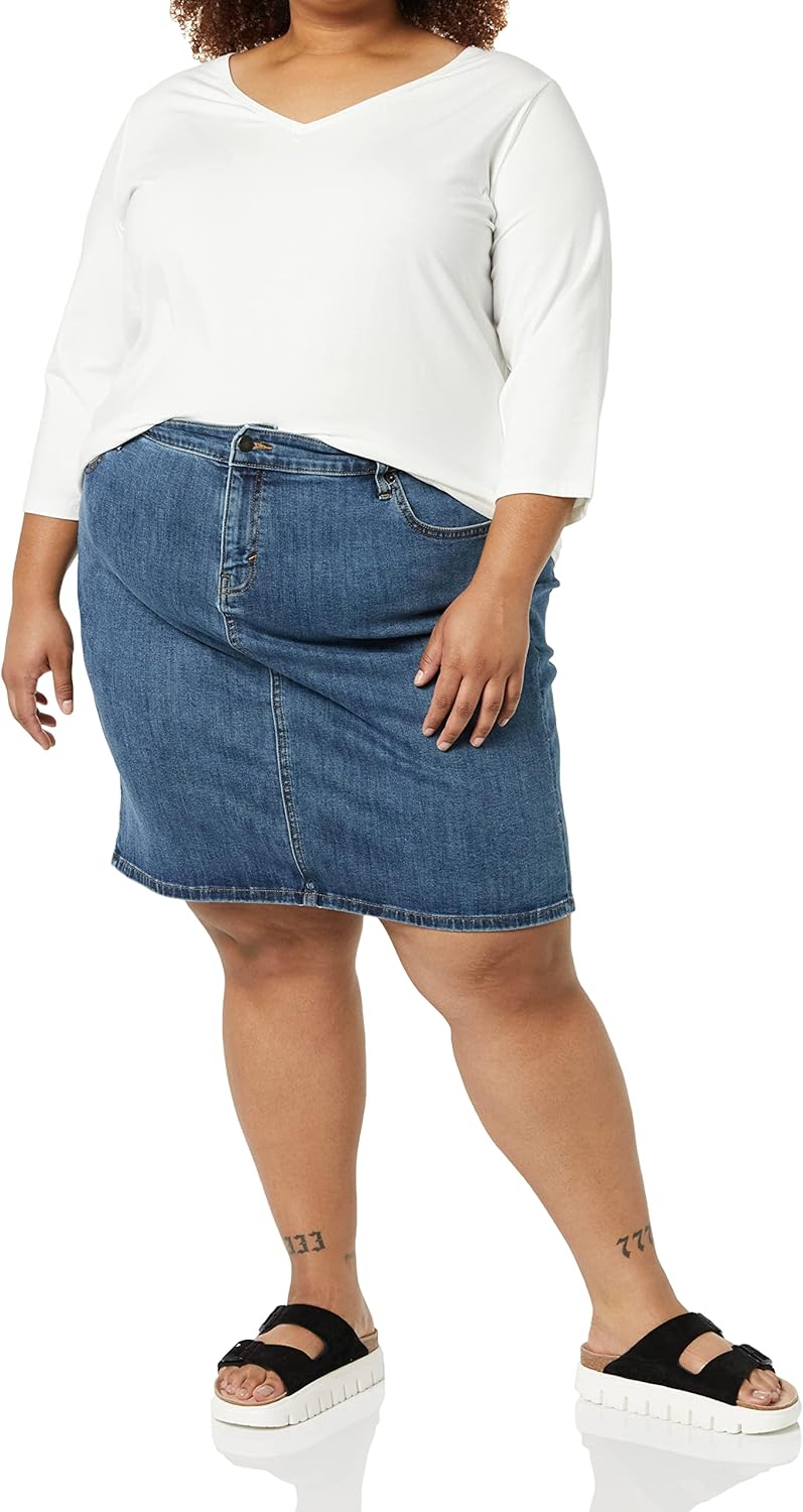 Thumbnail 4 de Amazon Essentials Damen Jeansrock mit 5 Taschen und Stretchanteil (60,3 cm) – klassischer Five-Pocket-Style
