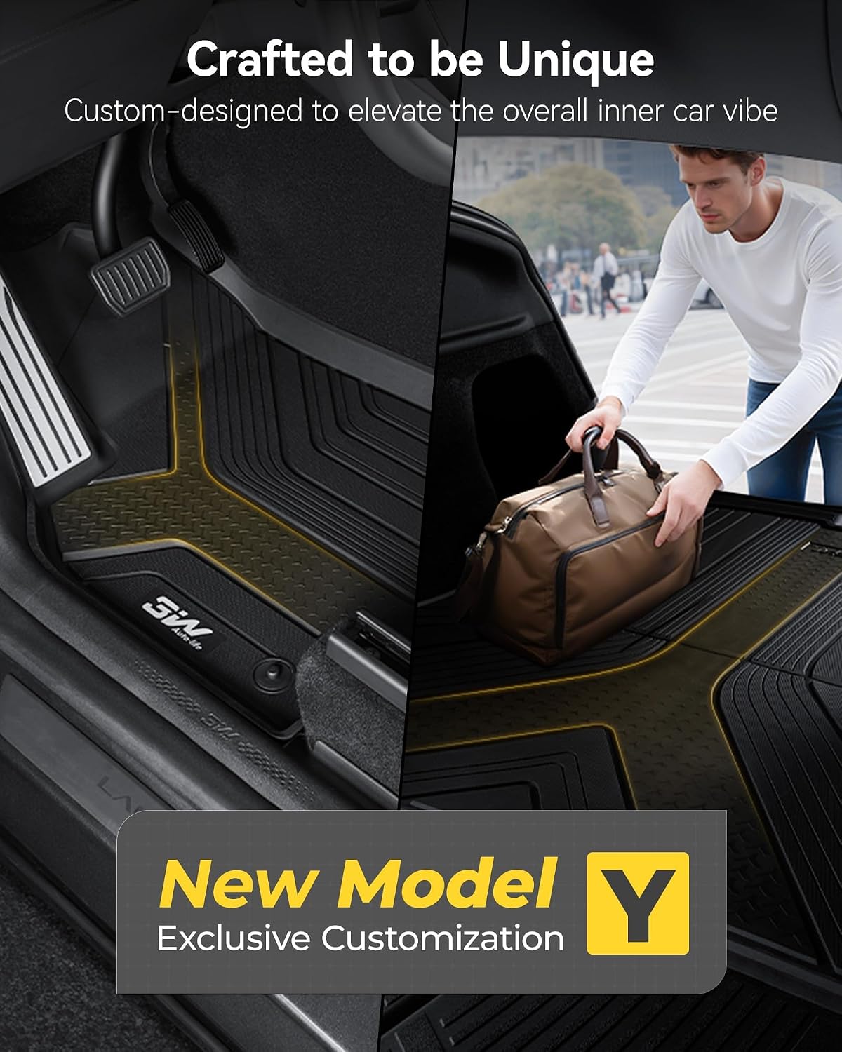 Thumbnail 6 de 3W Tesla Model Y Juniper 2025-2026 Floor Mats with Vigormold™ TPE (9-Piece Set)