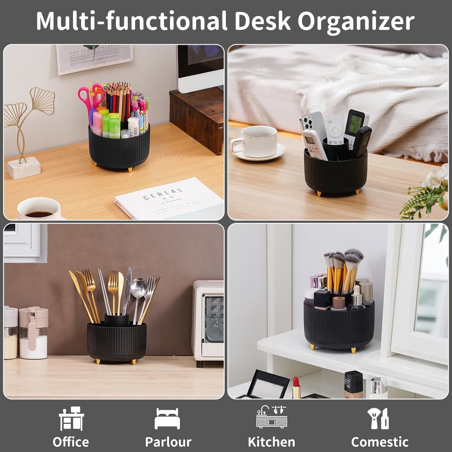 Thumbnail 1 de Marbrasse Desk Organiser 5‑compartment 360°