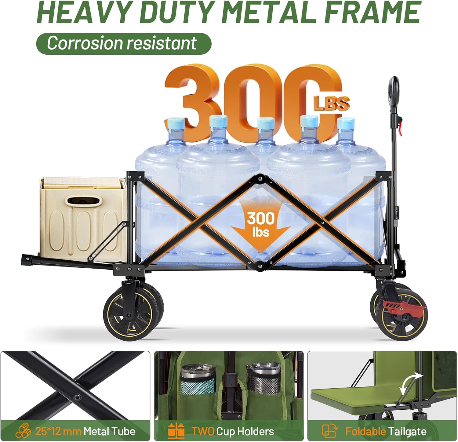 Detalle 2 de Timber Ridge Folding Wagon 49-inch