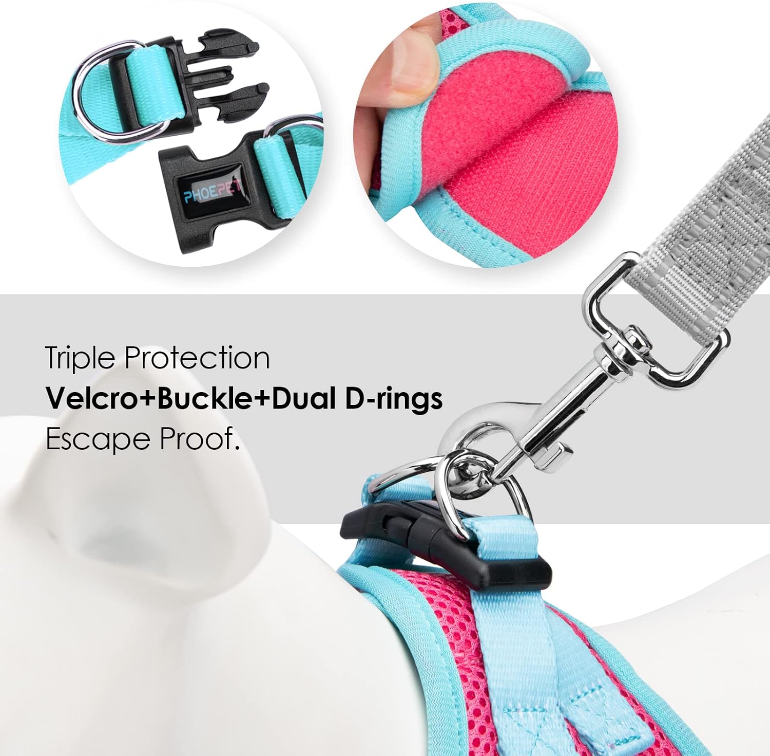 Thumbnail 4 de PHOEPET Step-In Dog Harness, Size S