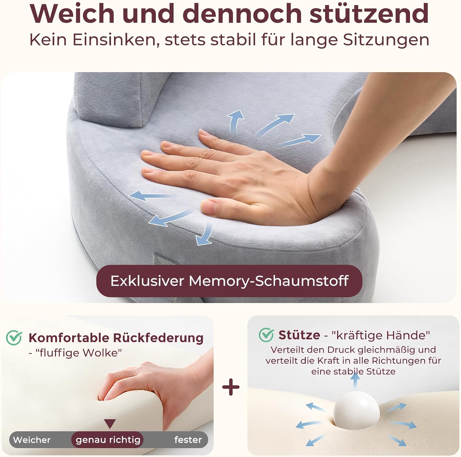 Thumbnail 4 de Momcozy Memory-Schaum Stillkissen 57,4 cm