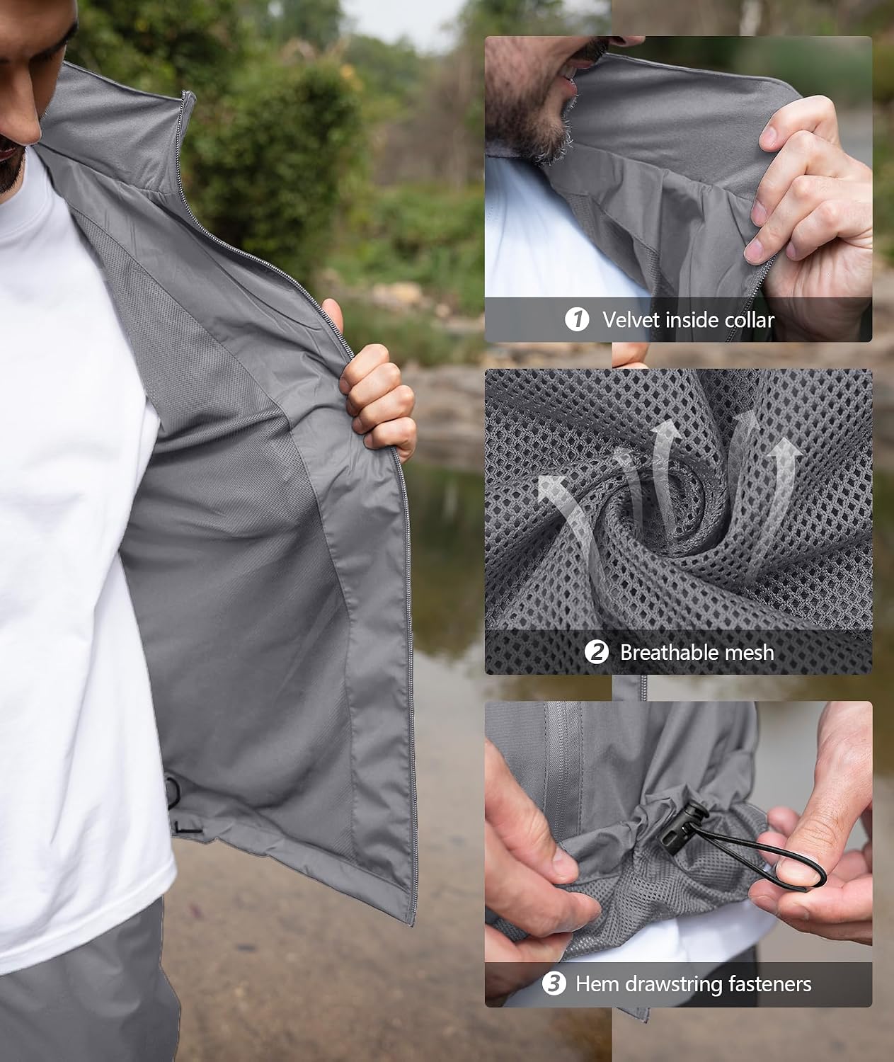 Detalle 2 de SWISSWELL Men's Golf Rain Suit, S-5XL