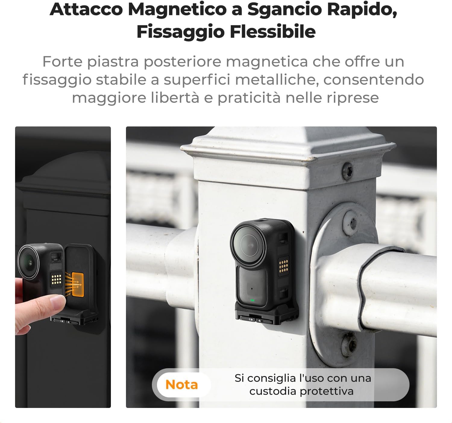 Detalle de K&F CONCEPT Adattatore magnetico verticale per Osmo Nano/Xtra Atto