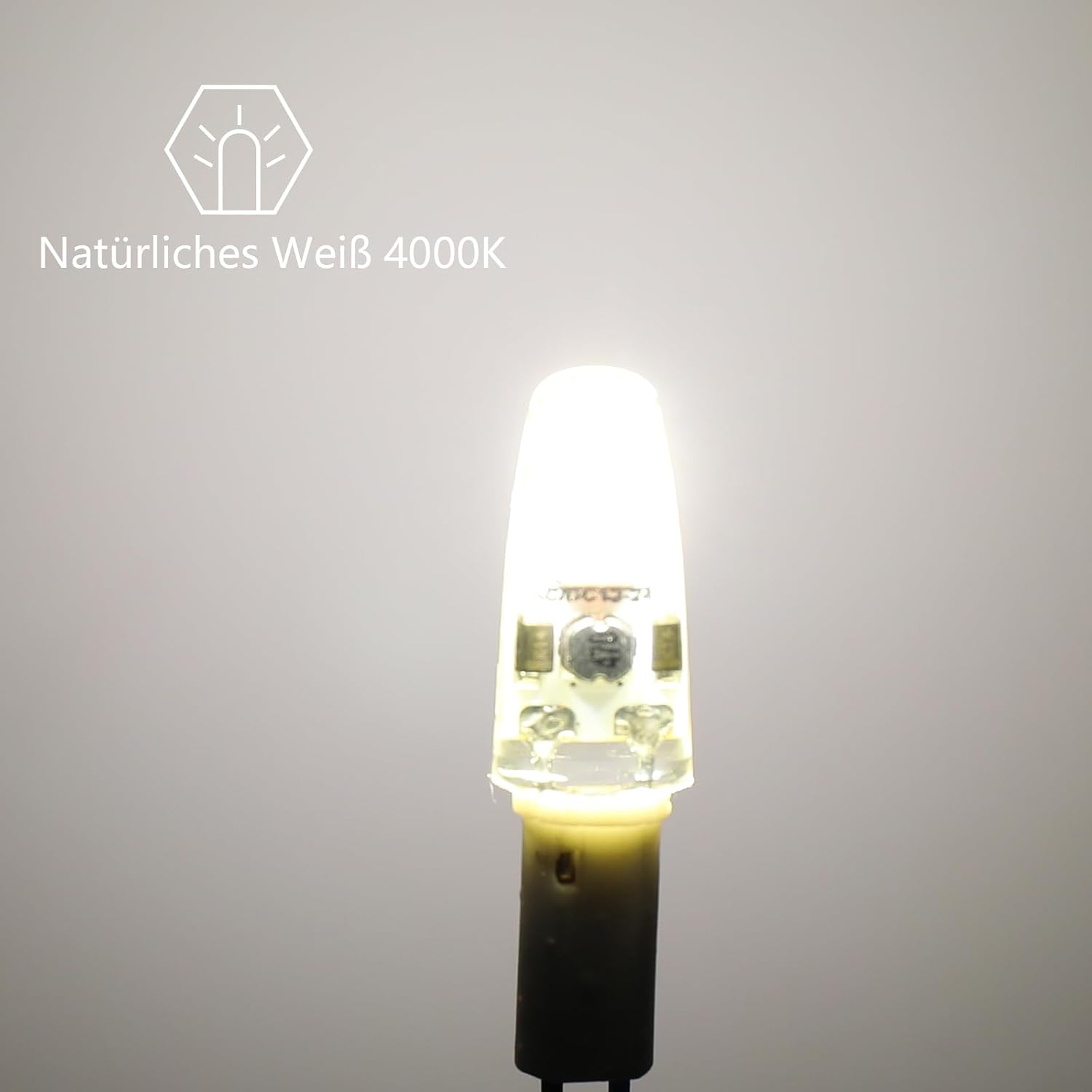 Detalle 2 de I-SHUNFA G4 LED Lampen 1.2W Dimmbar Naturweiß 4000K – 10er Pack