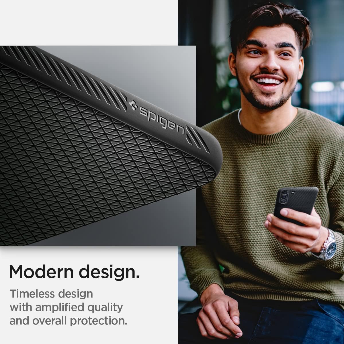 Thumbnail 6 de Spigen Cover Liquid Air per Samsung Galaxy S22 Plus 5G, nera opaca