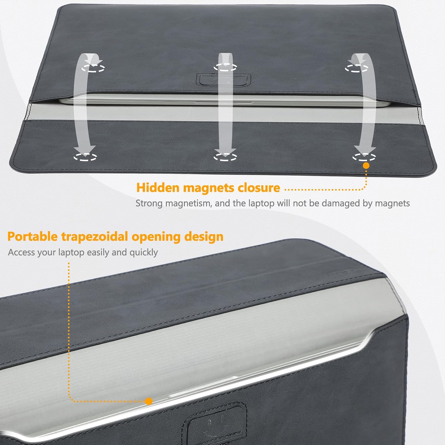 Detalle de Laptop case sleeve with stand, 15 inch