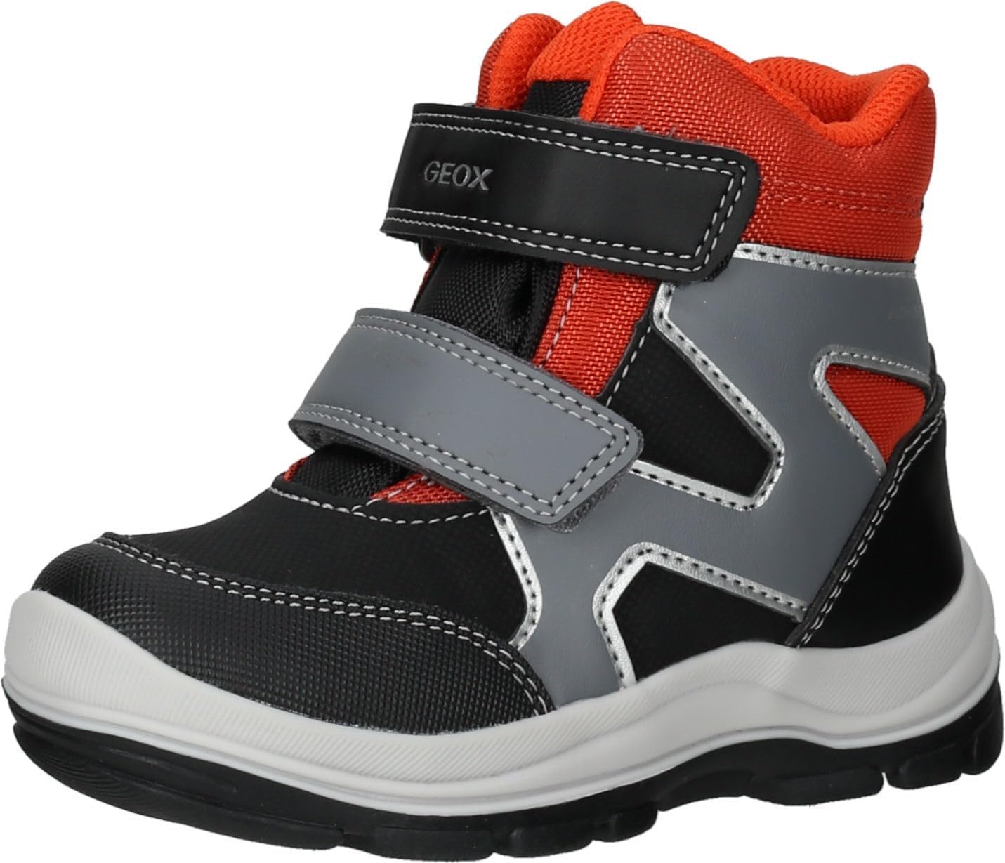 Detalle de Geox Baby Jungen B Flanfil Stiefeletten – wasserdicht, flacher Absatz, Weite Medium