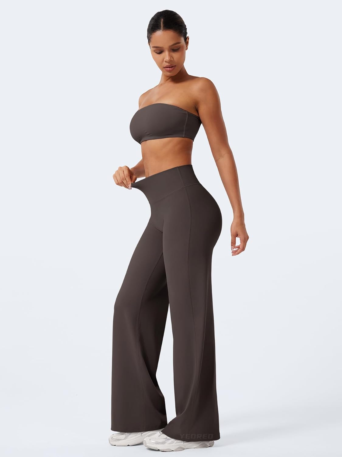 Thumbnail 3 de YEOREO Seamless Yoga Trousers for Women – Straight-Leg & High-Waist Flared Leggings