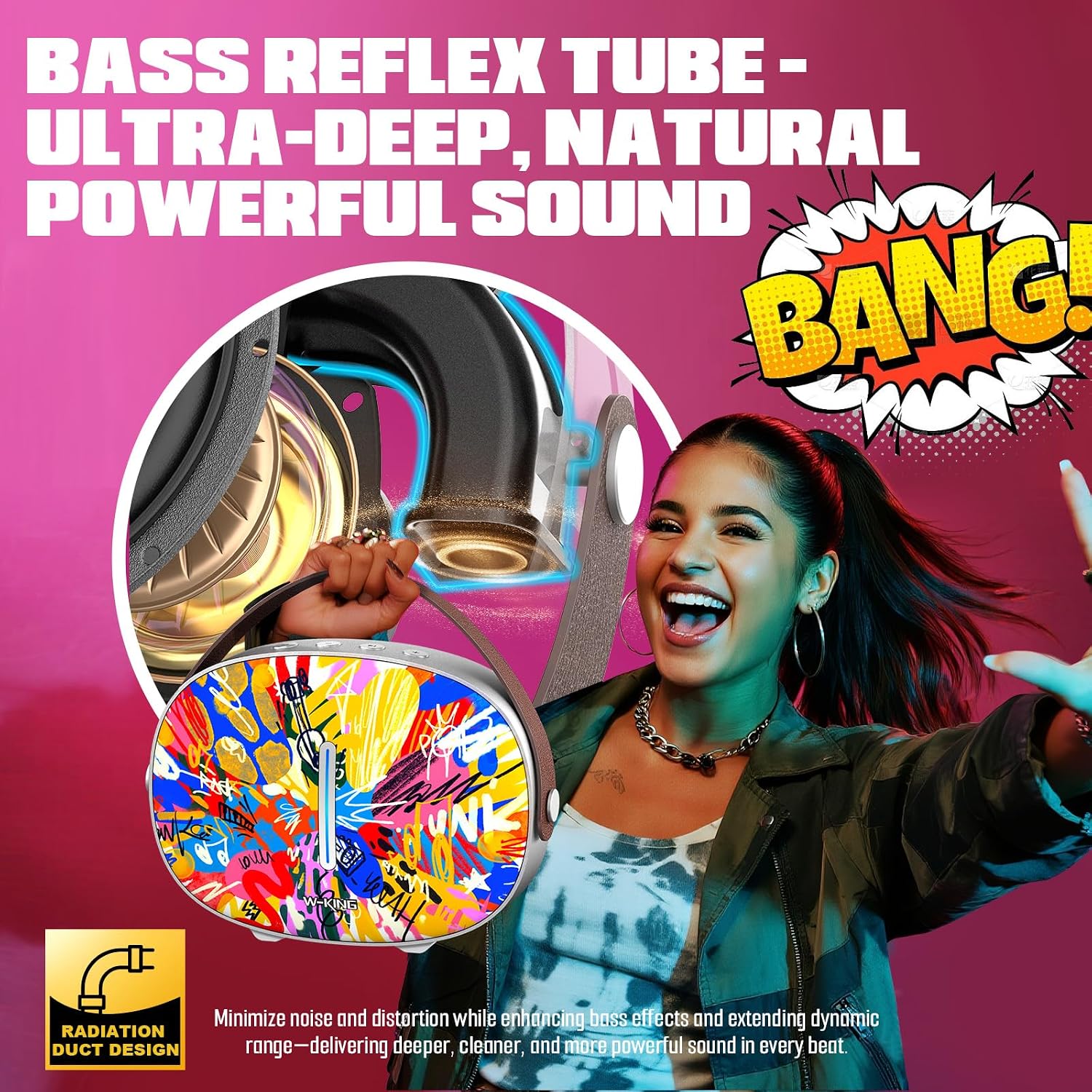 Thumbnail 6 de W-KING T8II Bluetooth Speaker Loud: Compact Power with True Stereo and Deep Bass