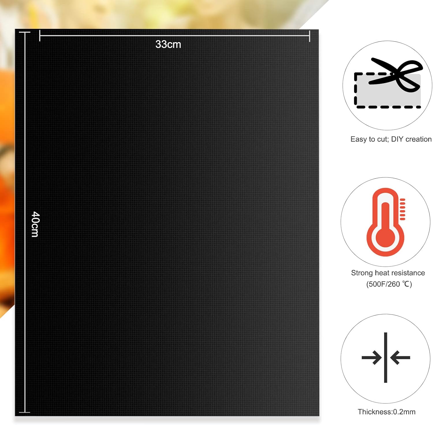 Thumbnail 1 de Homealexa tapis barbecue 5 pièces 40x33 cm