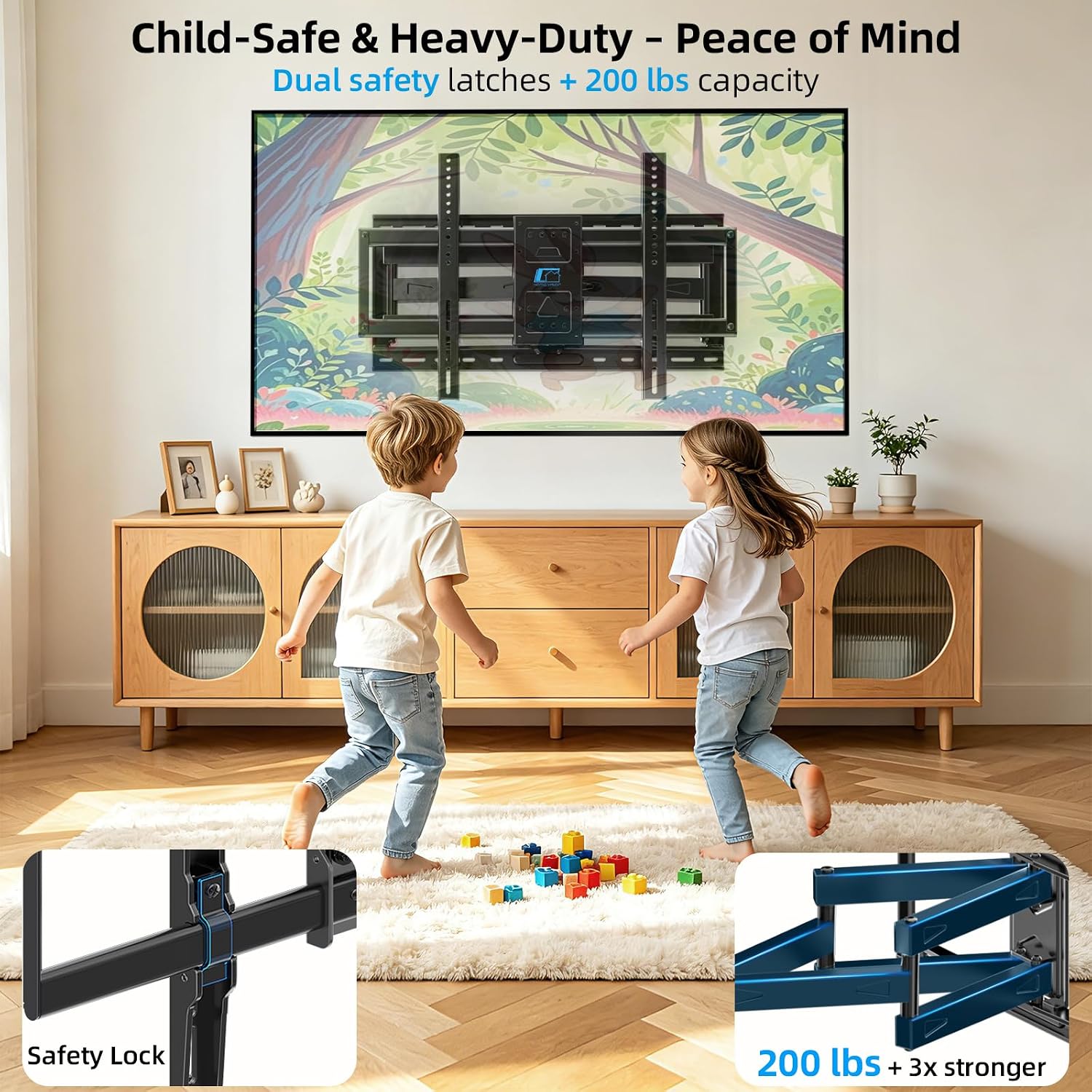 Thumbnail 5 de HOME VISION Heavy-Duty Full-Motion TV Wall Mount for 40–90" TVs (Up to 200 lbs)