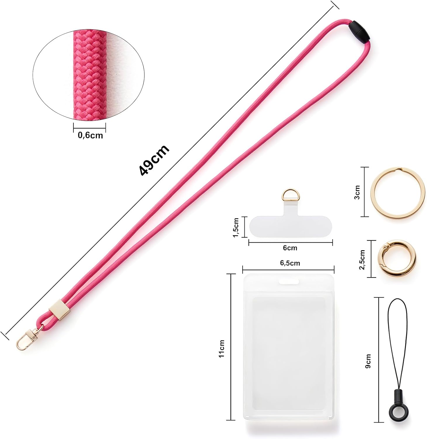 Thumbnail 1 de CHUQING Porte-badge long 49 cm 🎫