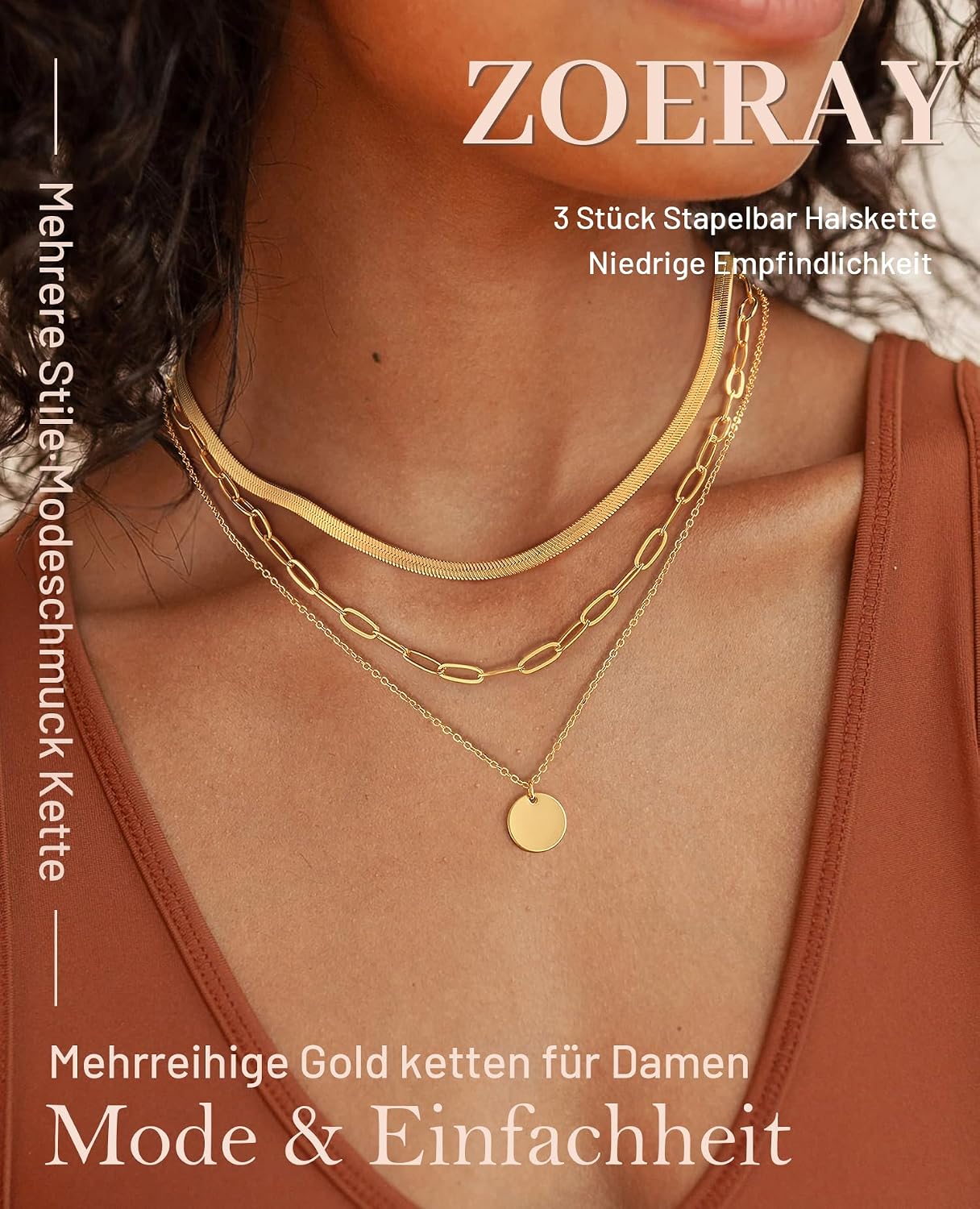 Thumbnail 1 de ZOERAY Kette Gold Silber 18K vergoldet 47 cm