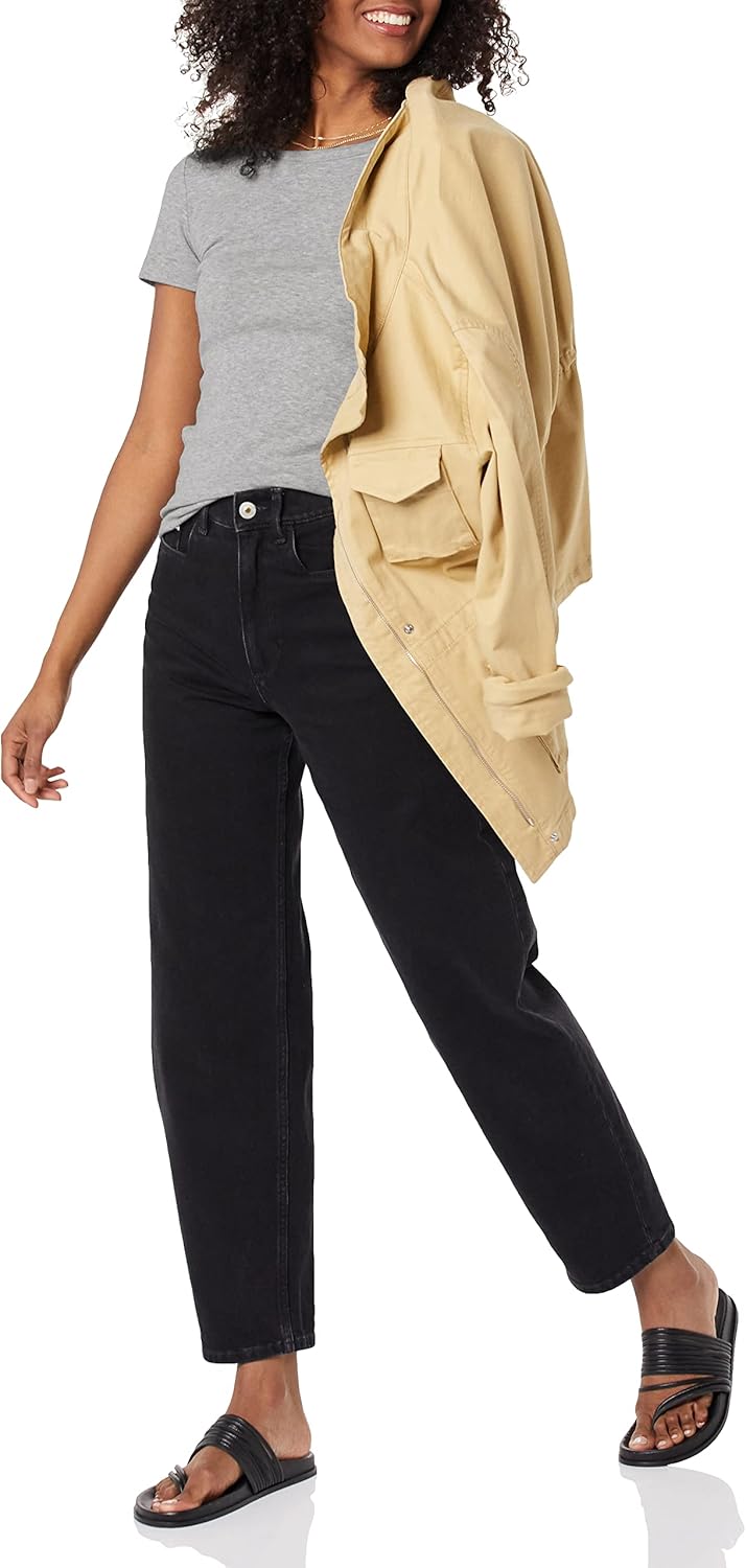 Thumbnail 3 de Amazon Essentials Damen Kurzärmeliges T-Shirt mit Rundhalsausschnitt – Slim Fit, Baumwolle-Modal-Microrib