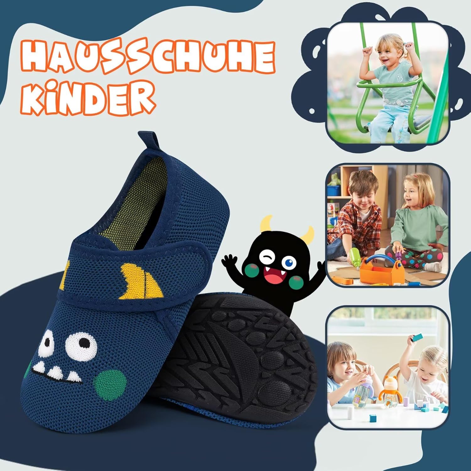 Thumbnail 5 de Kyopp Hausschuhe Kinder – atmungsaktive, rutschfeste Pantoffeln Gr. 20–35