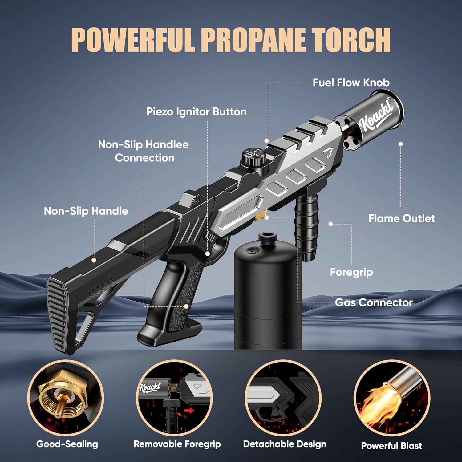 Thumbnail 1 de KOACKL Powerful Propane Torch with Adjustable Flame