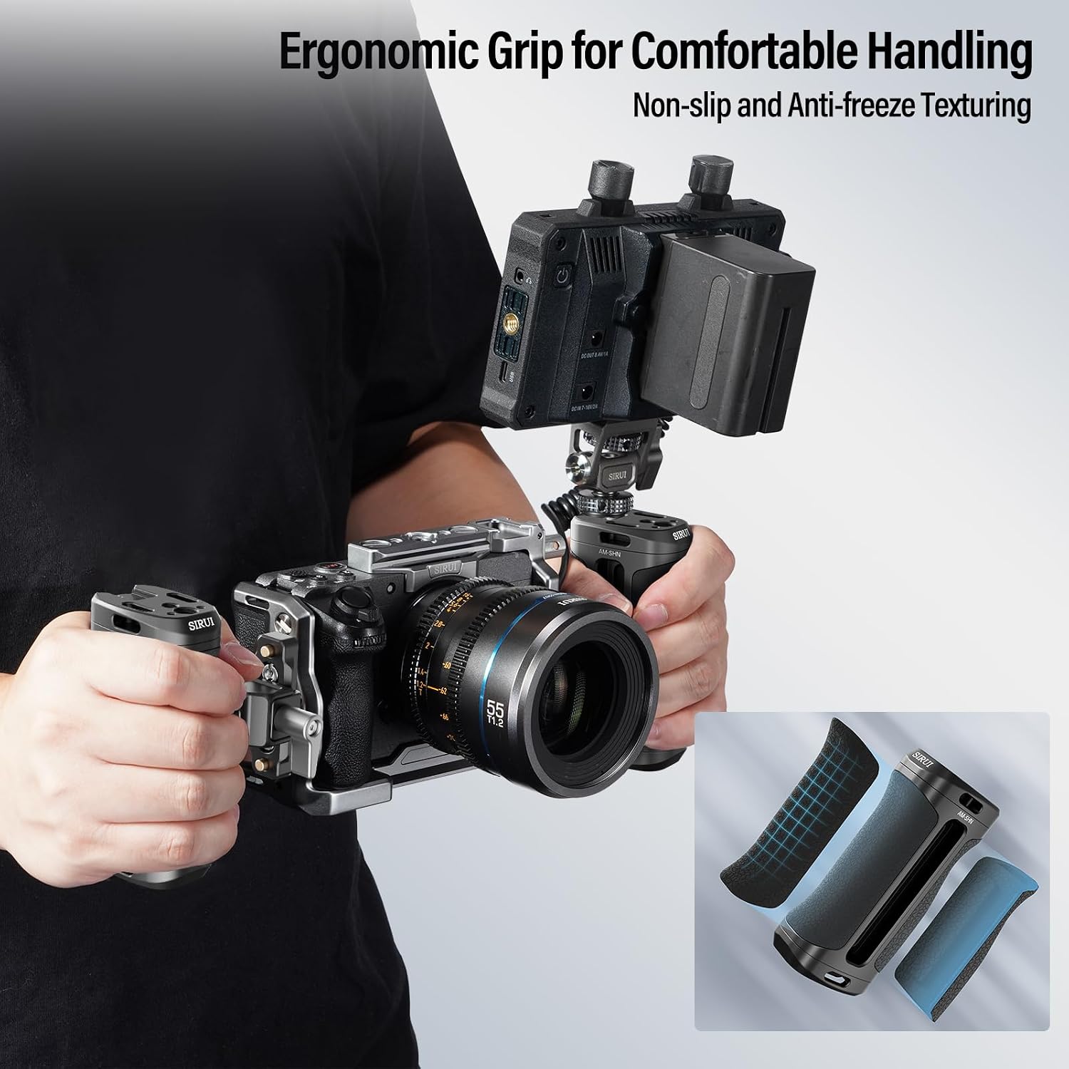 Thumbnail 5 de SIRUI AM-SHN Side Handle for ARRI/NATO Mount – Lightweight, Adjustable Cage Grip