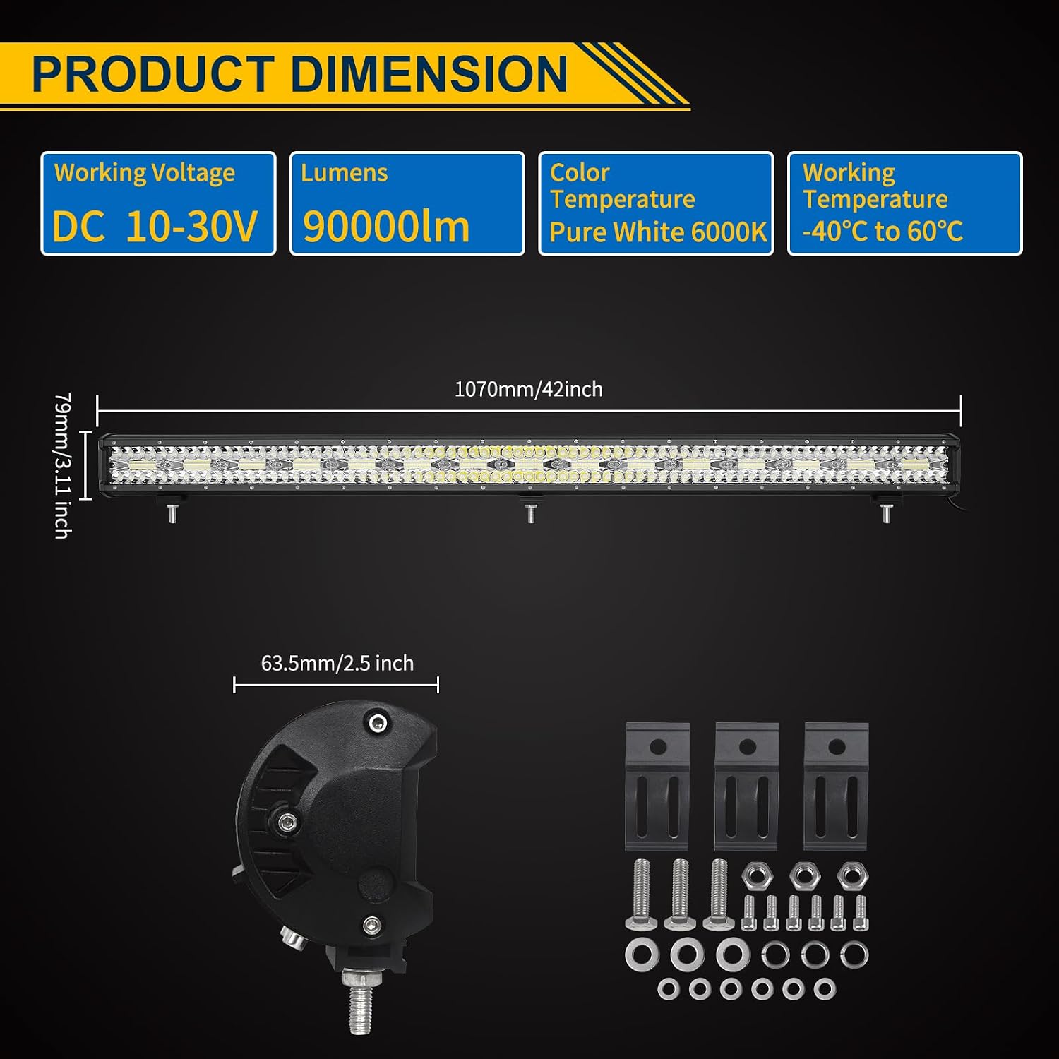 Detalle de Willpower LED light bar, 42-inch