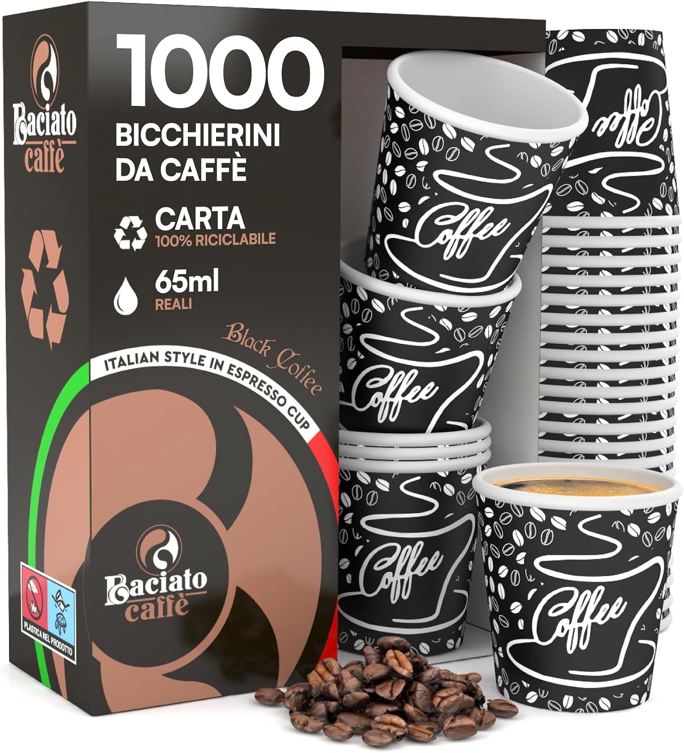 Detalle de Eurocali 1000 bicchierini caffè 65 ml