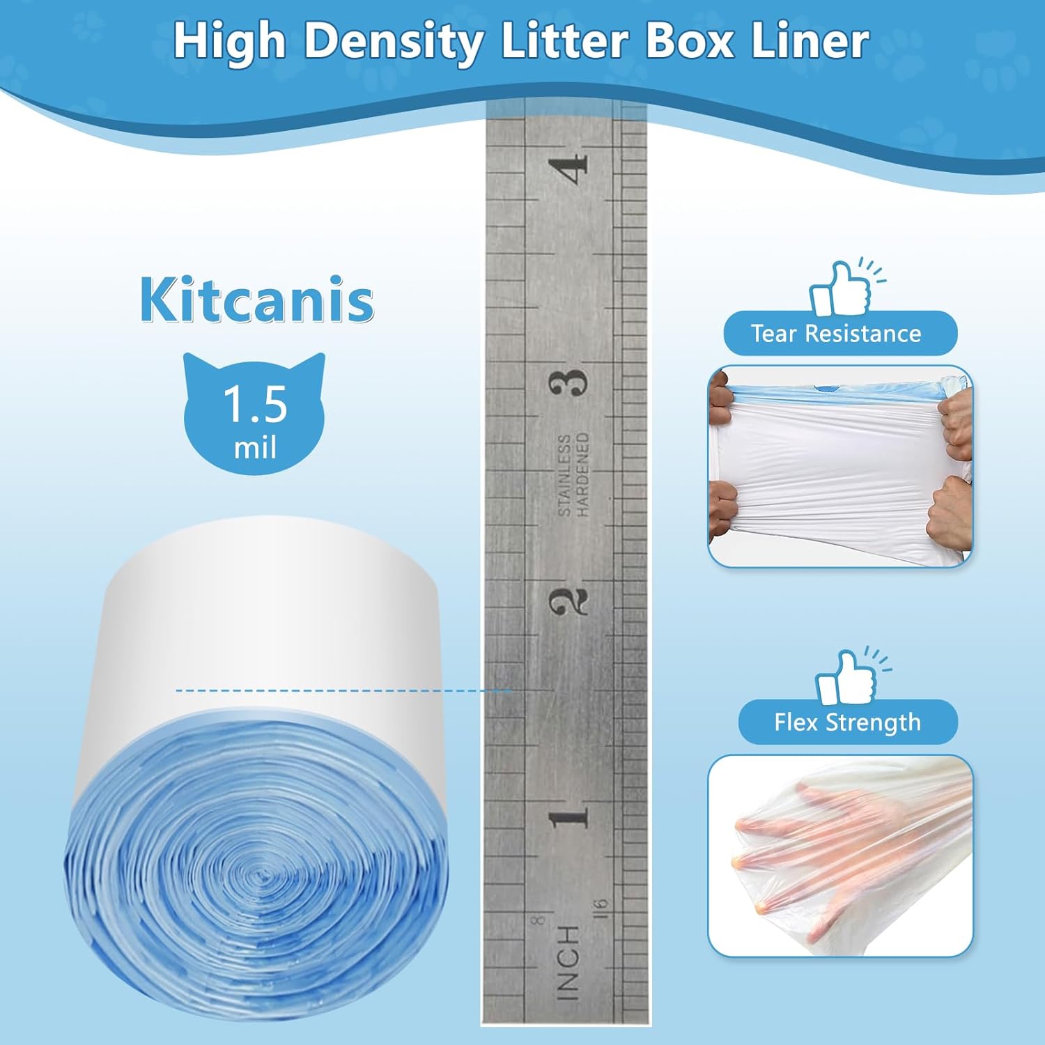 Thumbnail 4 de Kitcanis Cat Litter Tray Liners 40PCS