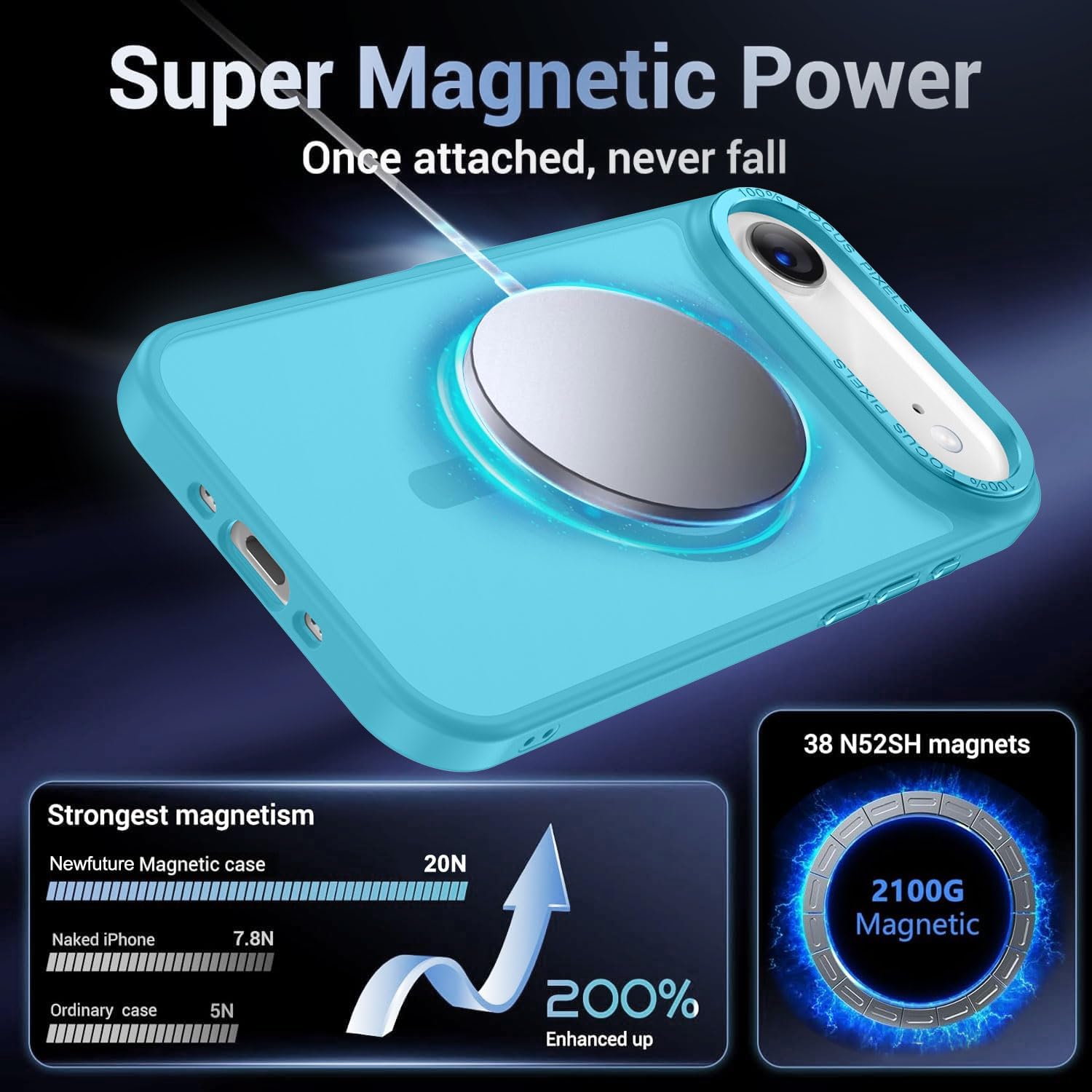 Thumbnail 2 de Newfuture iPhone 15 Pro Max slim magnetic case 6.7"