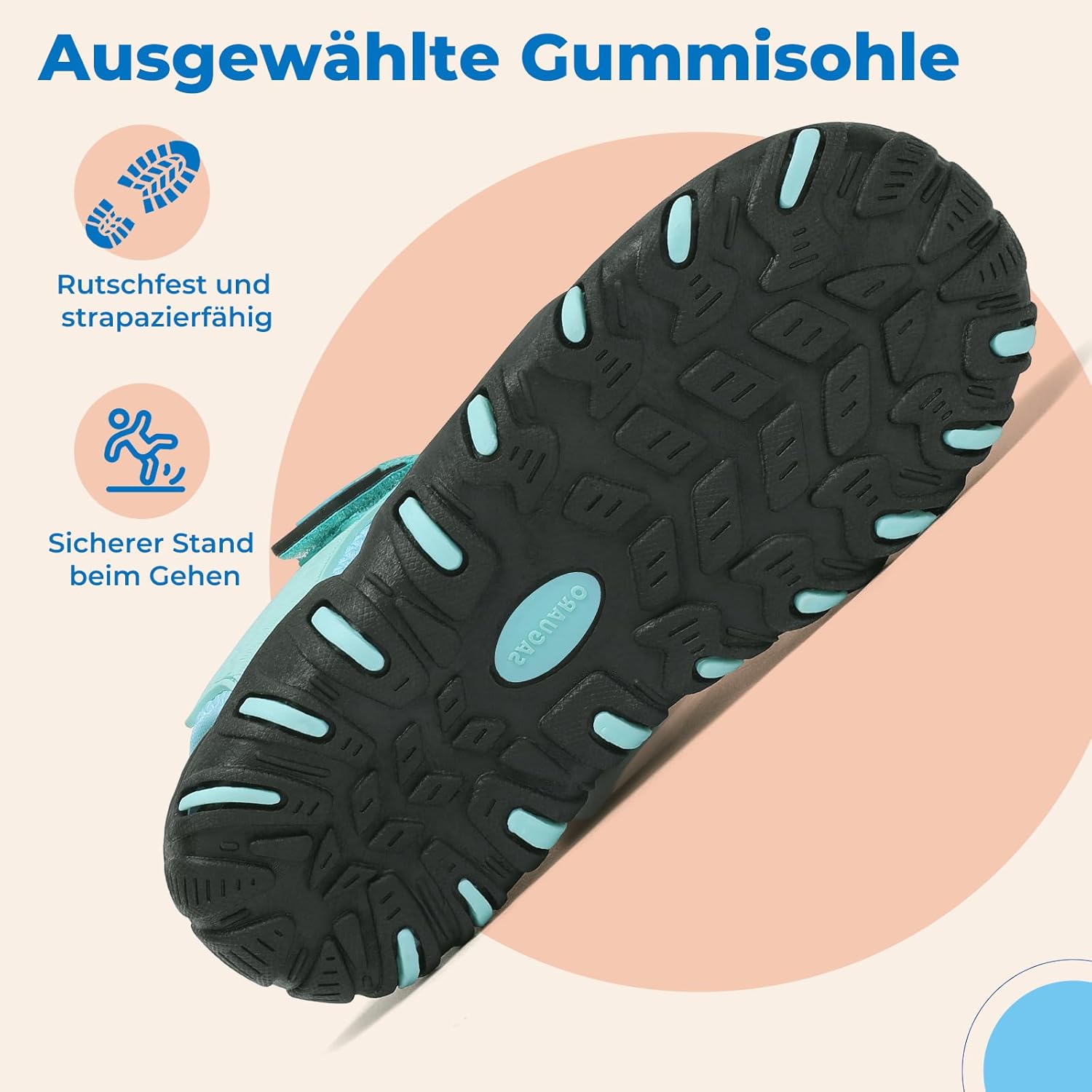 Thumbnail 6 de SAGUARO Jungen Sandalen mit geschlossener Zehenkappe (Trekkingsandalen) – Sommer Outdoor, Größen 25–38