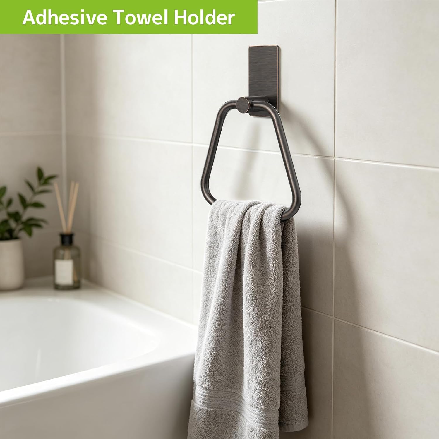 Detalle de SetSail Adhesive Towel Holder Stainless Steel