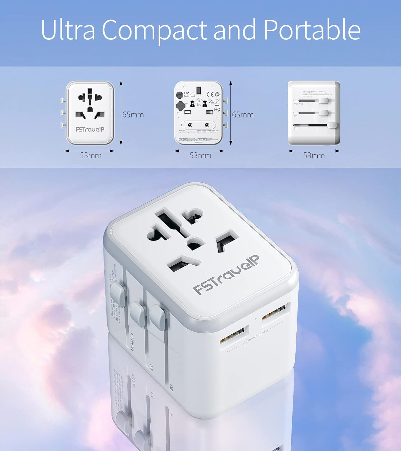 Thumbnail 5 de FSTravelP Universal Plug Adapter 150+ countries 🌍