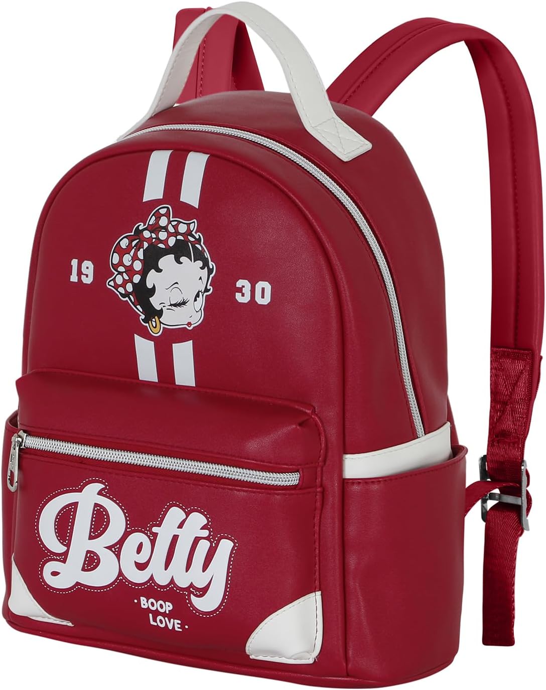 Detalle de Betty Boop Varsity Sac à Dos Heady Bordeaux 8 L, 29 × 24,5 × 15 cm