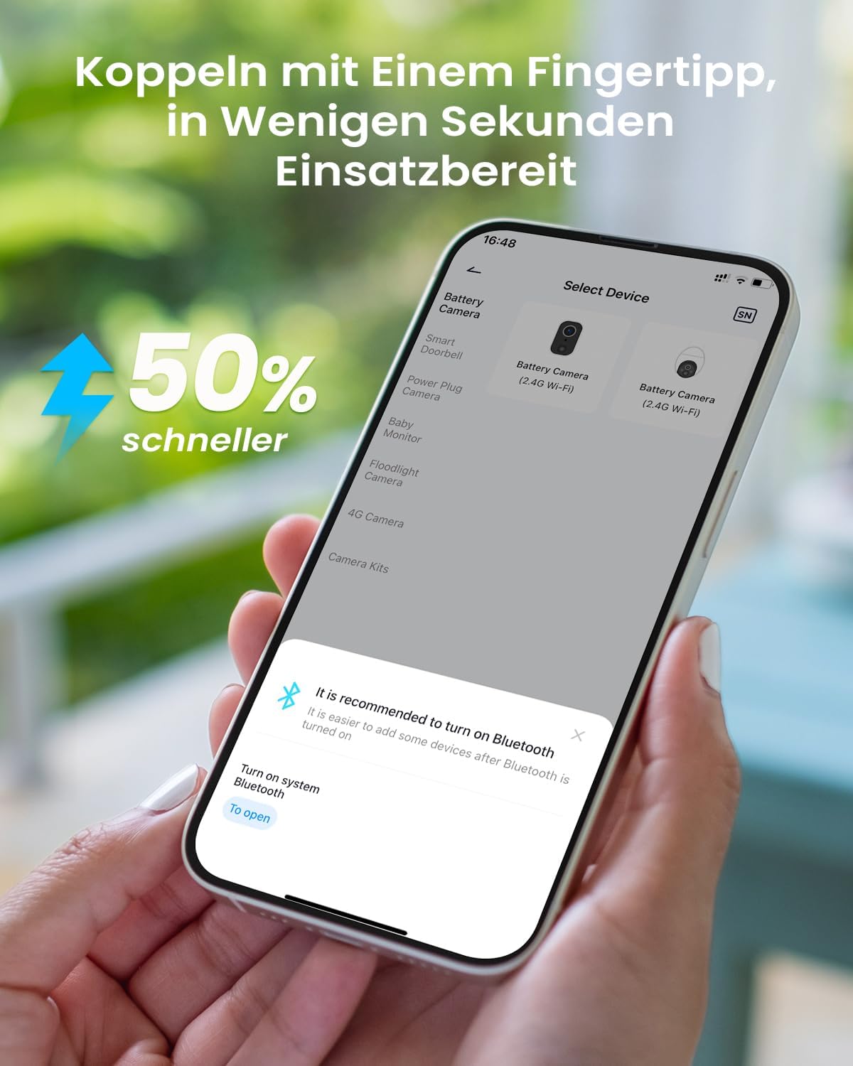 Thumbnail 5 de ieGeek 2K Solarpowered Außen-Überwachungskamera S5 mit 360° PTZ, WLAN und PIR