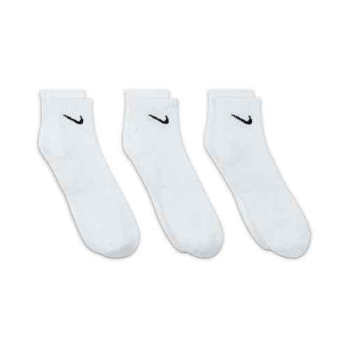 Thumbnail 3 de Nike U NK Everyday Cush QTR 3PR Chaussettes Homme – Blanc/Noir, 38-42