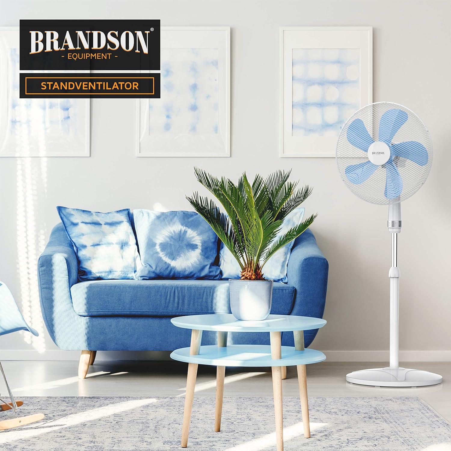 Thumbnail 6 de Brandson Standventilator 40 cm • 50 W – höhenverstellbar, Neigungswinkel 30°, 3 Geschwindigkeiten, 80° Oszillation
