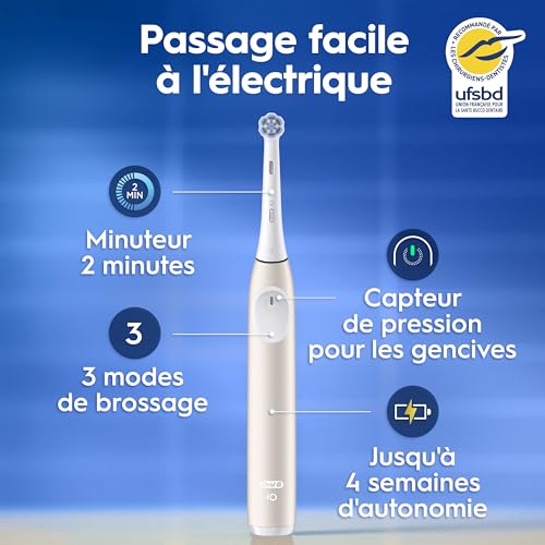 Detalle 2 de Oral-B iO 2 brosse à dents électrique rose, 3 modes et capteur de pression