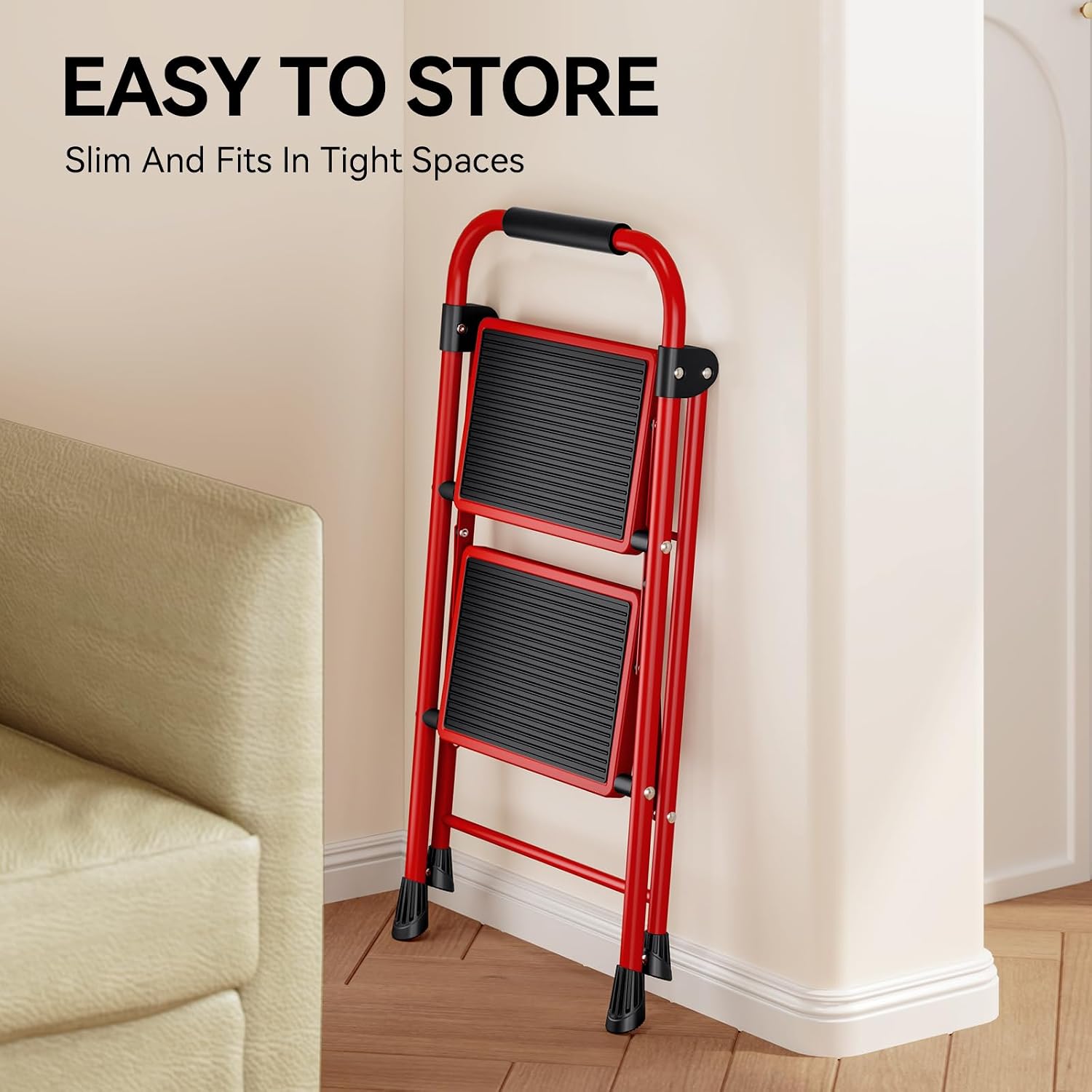 Thumbnail 6 de KINGRACK 2 Step Ladder Red