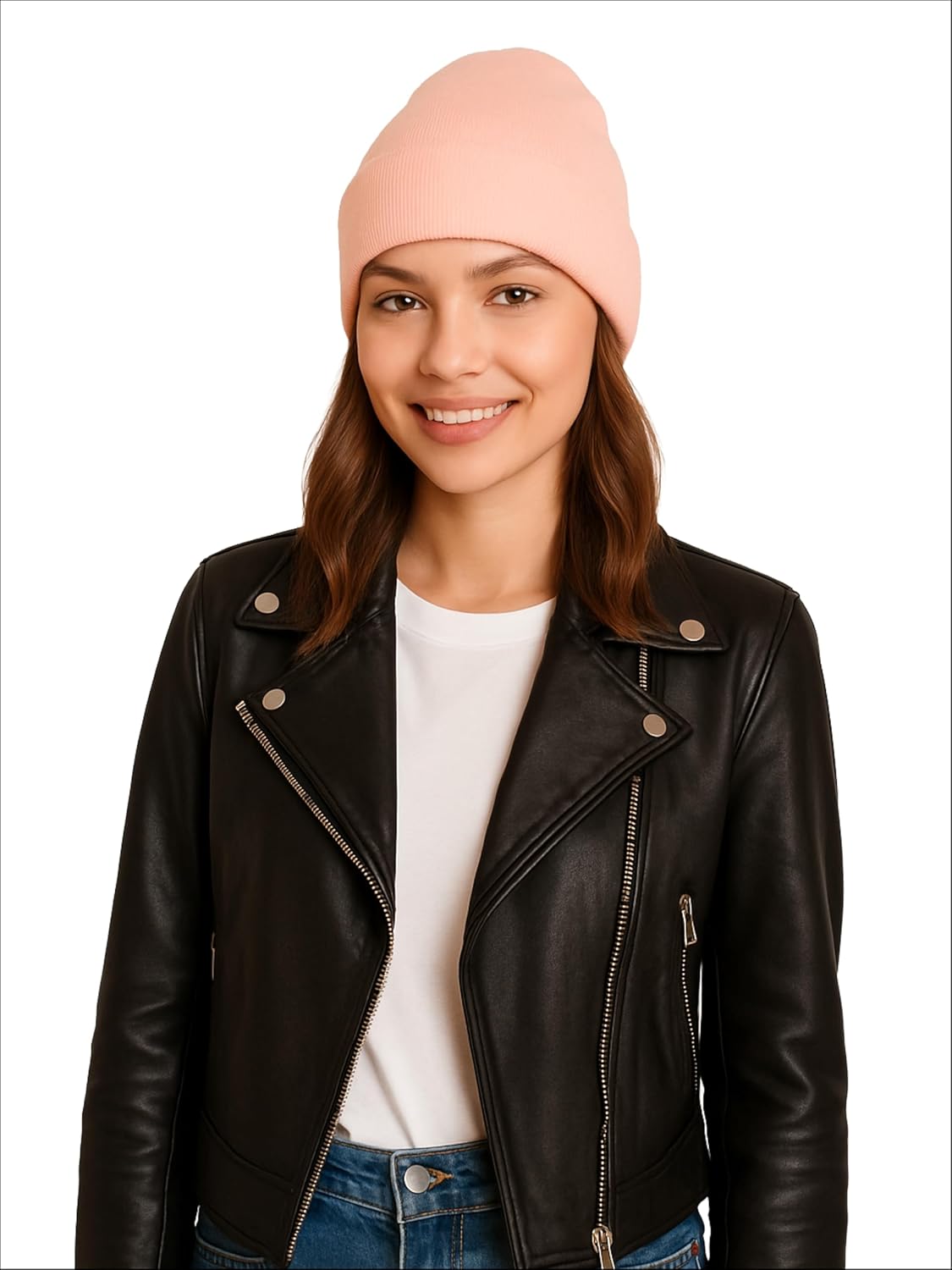 Detalle 2 de Berretto invernale in maglia beanie classico