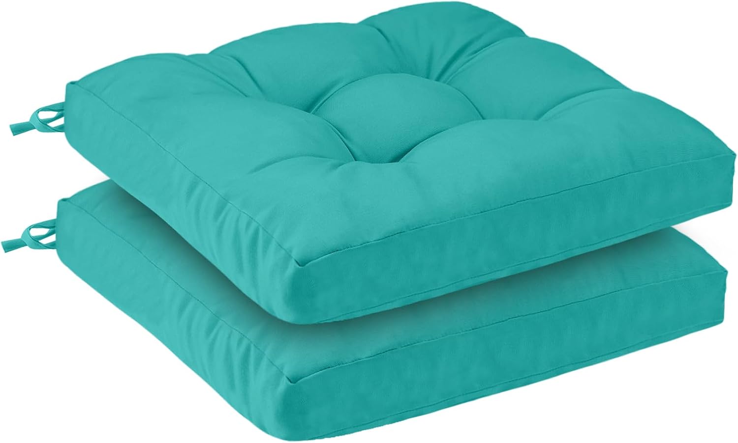 Detalle de PRIMEPATIO Primepatio Outdoor Garden Chair Cushions Set of 2 (8cm thick, waterproof, blue, 45 x 45cm)