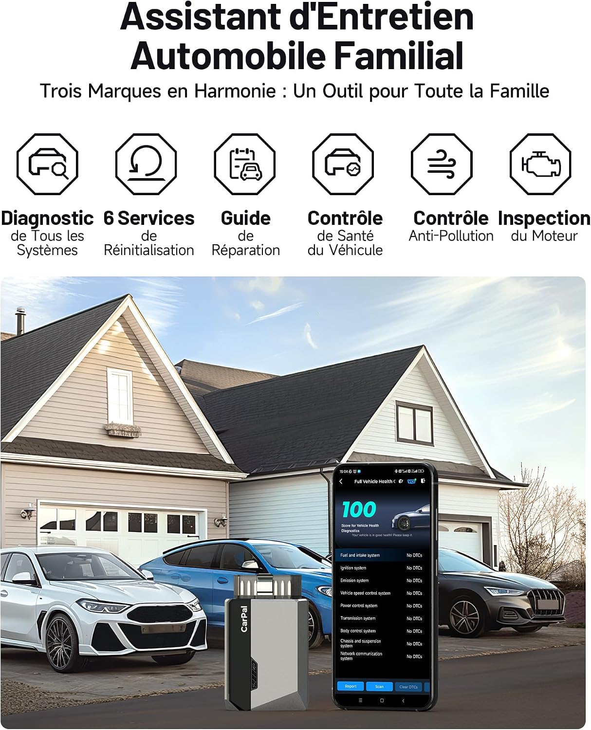 Detalle 2 de TOPDON Carpal-A Valise diagnostic voiture Bluetooth