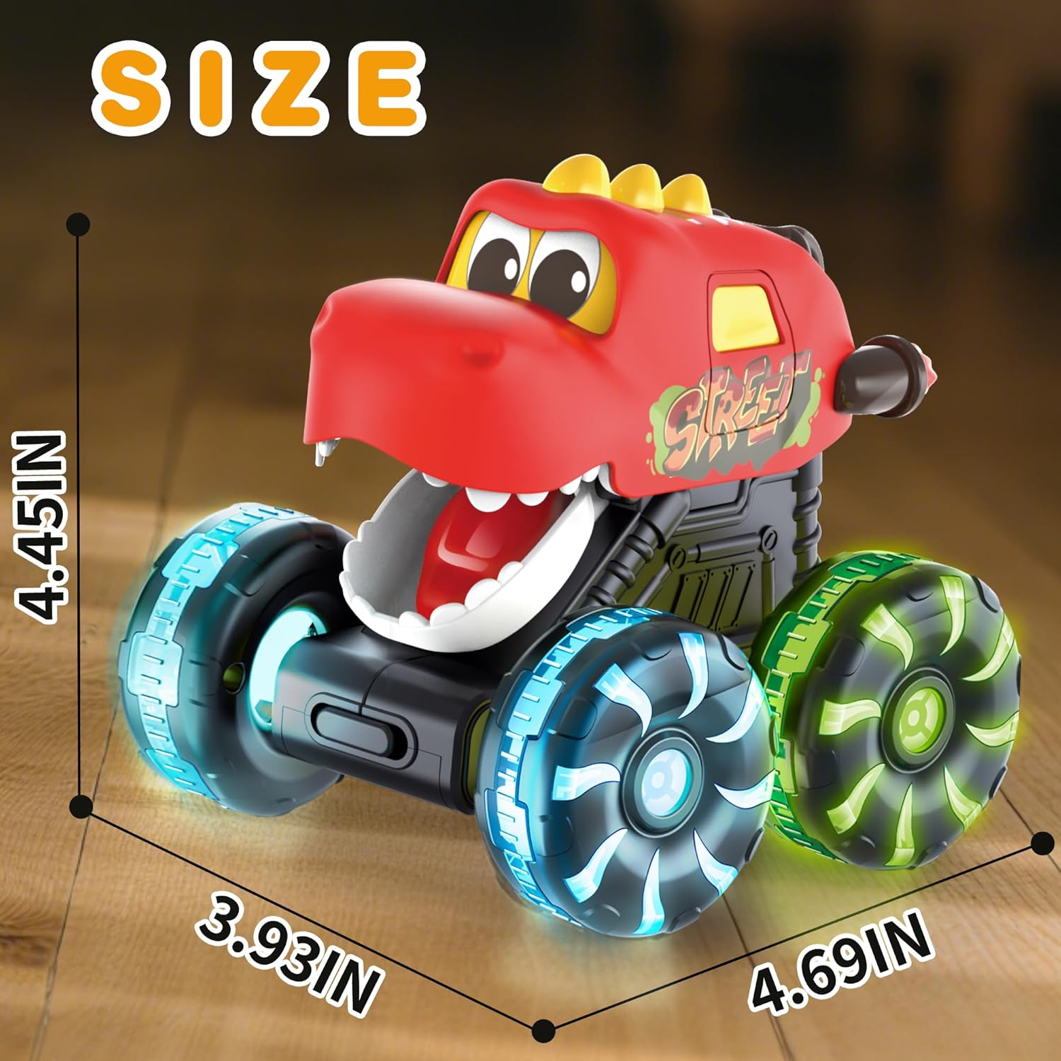 Thumbnail 6 de OMAKCOO 3 Pack Dinosaur Monster Truck Toys LED Wheels