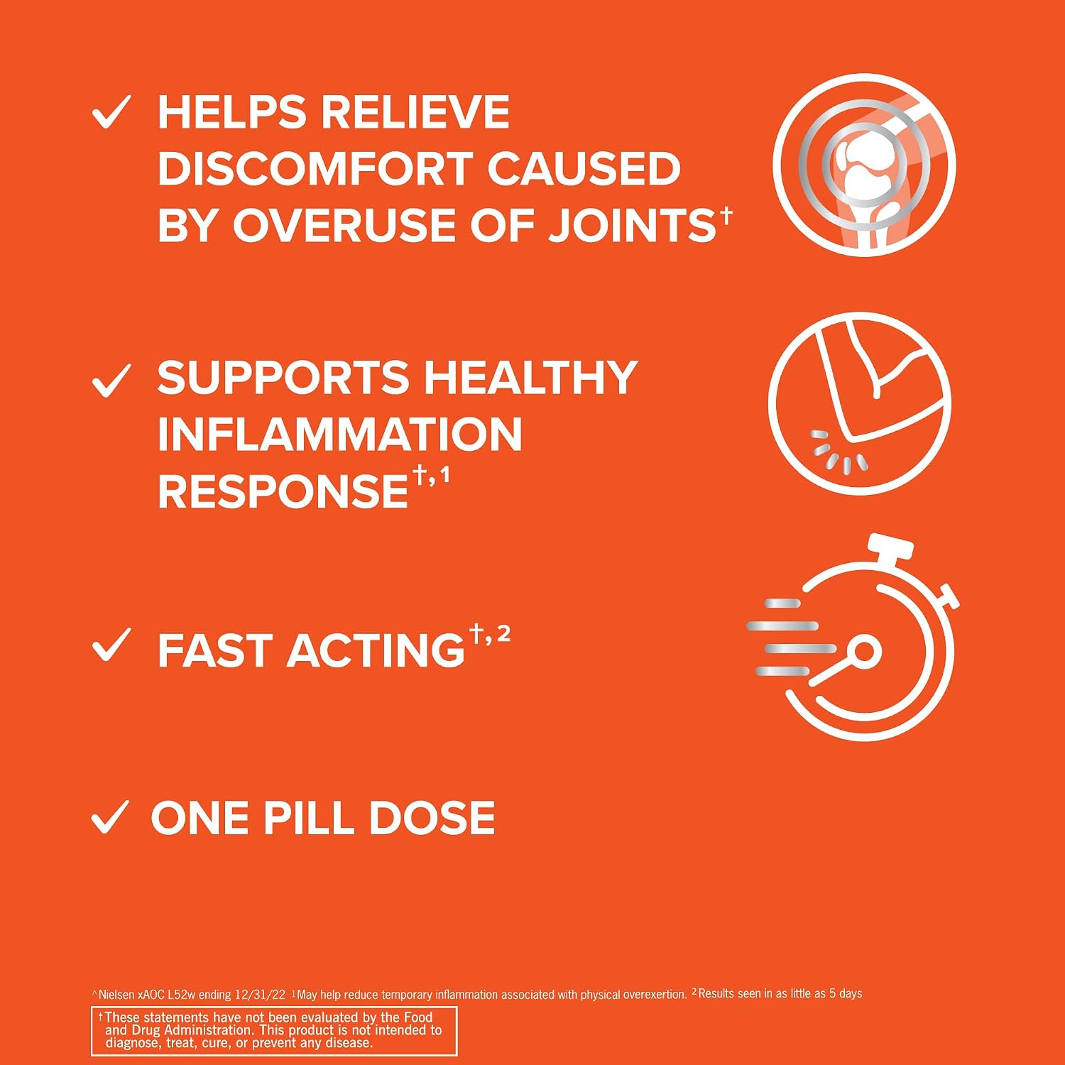 Detalle 2 de Qunol 5-in-1 Joint Health Support Capsules, Turmeric, One-Pill Dose, 45 Count