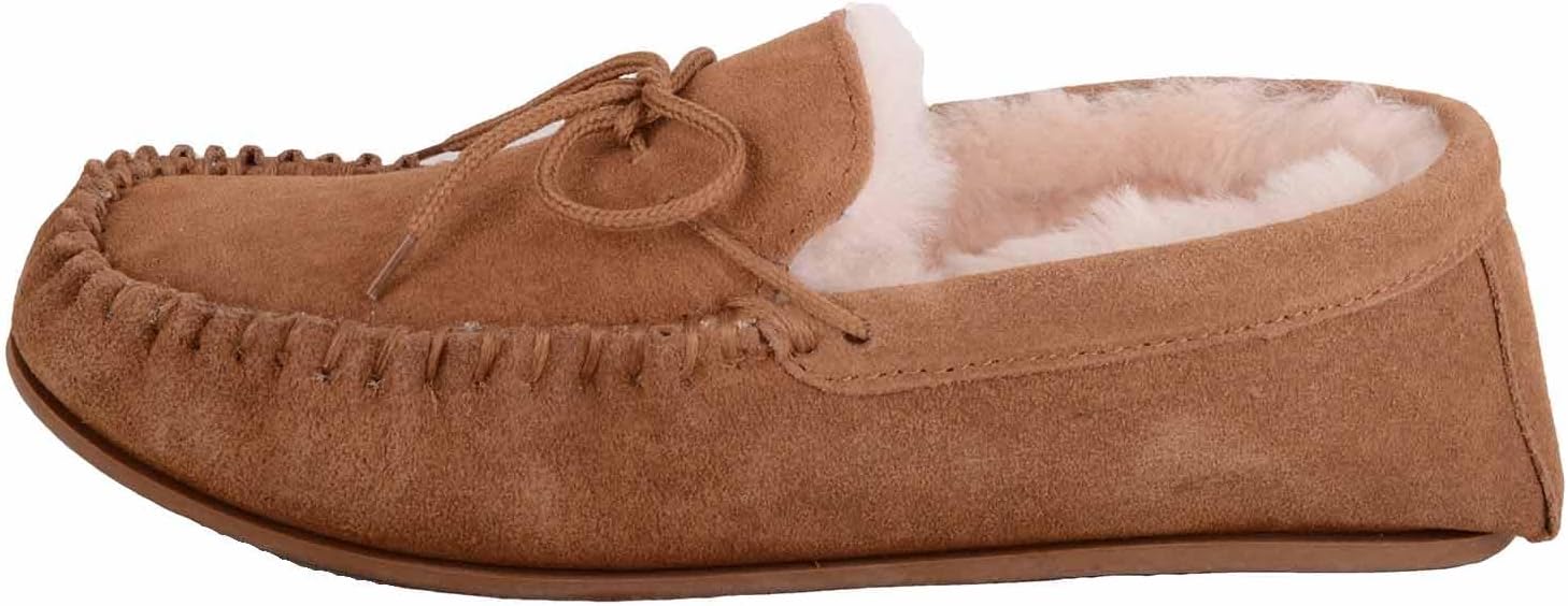 Thumbnail 4 de SNUGRUGS Mens Unisex Genuine Sheepskin Lined Moccasin Slipper with Hard Sole
