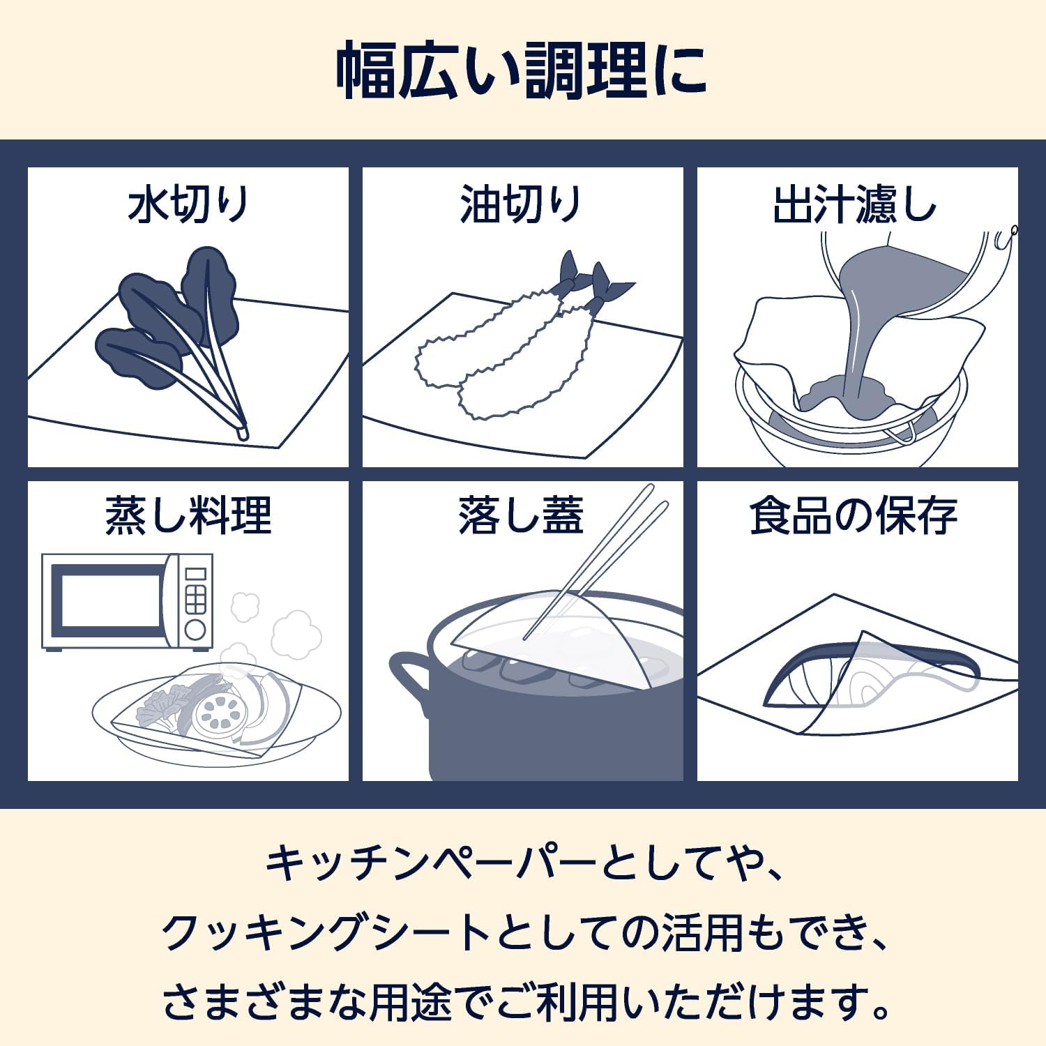 Thumbnail 4 de by Amazon BACP6 厚手クッキングペーパー フェルトタイプ 38枚×6ロール
