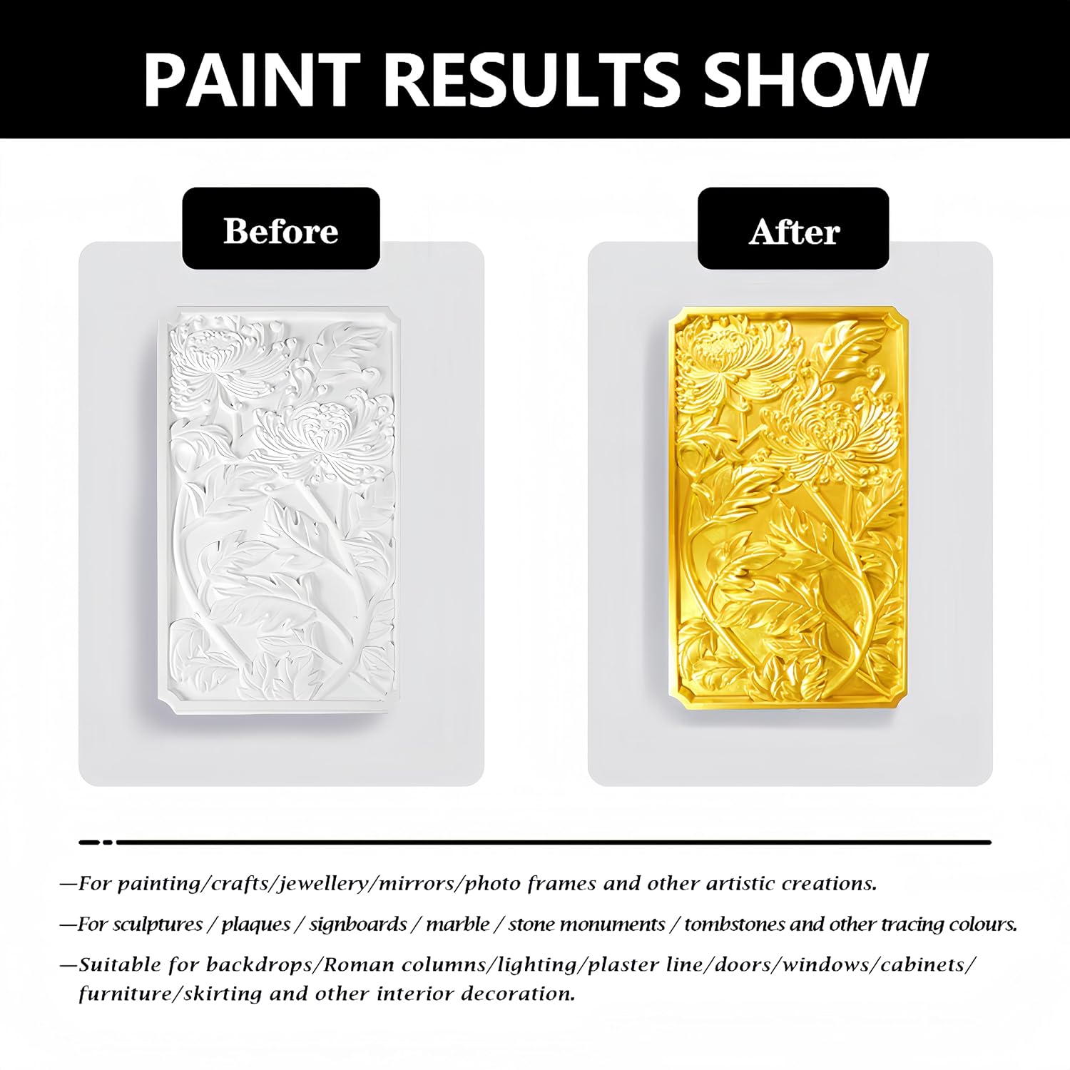 Detalle 2 de VGSEBA Acrylic Metallic Gold Paint 125 ml 🎨