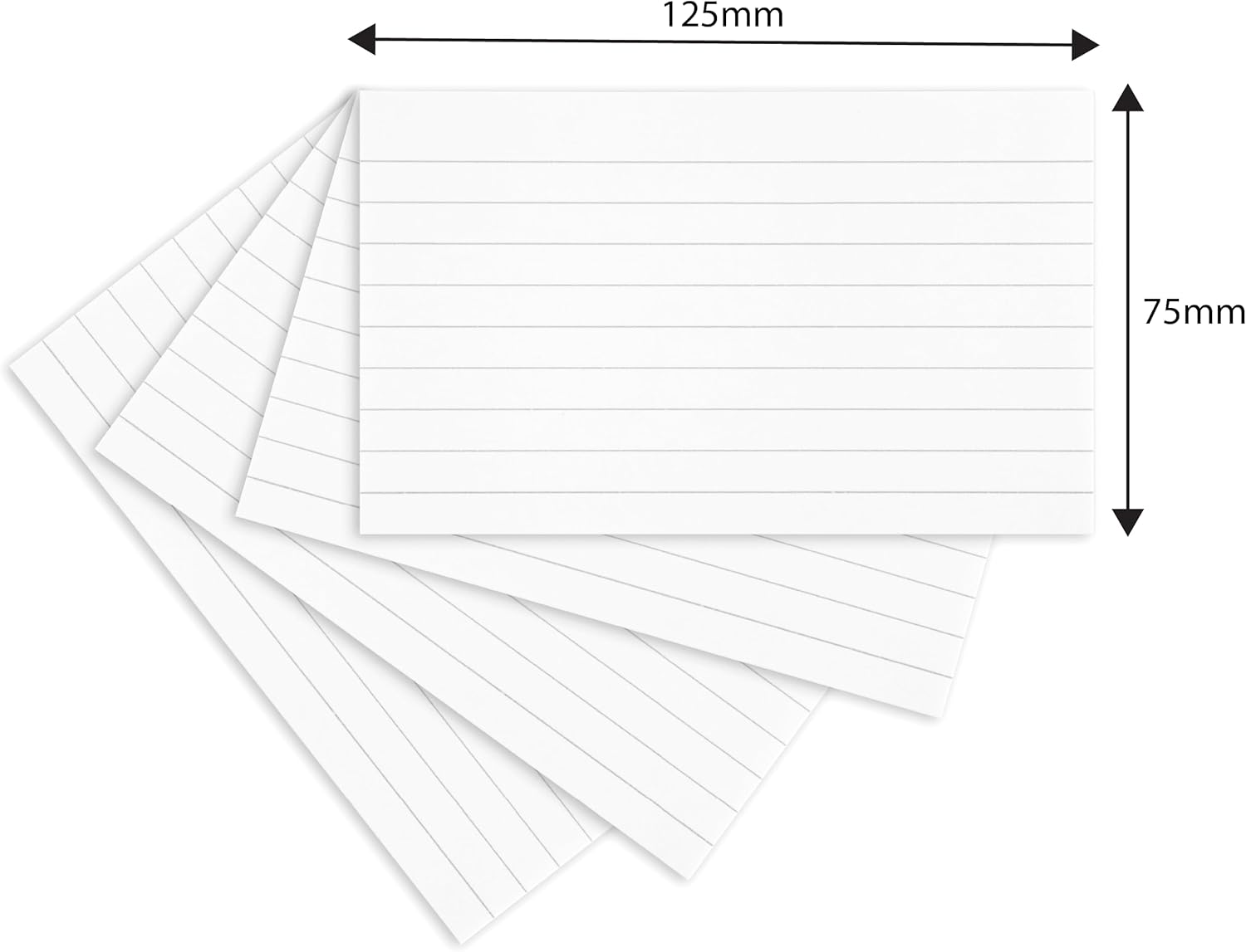 Detalle de SUMMIT Summit Flash Cards & Revision Cards (200 Pack) — 125 x 75 mm white index cards